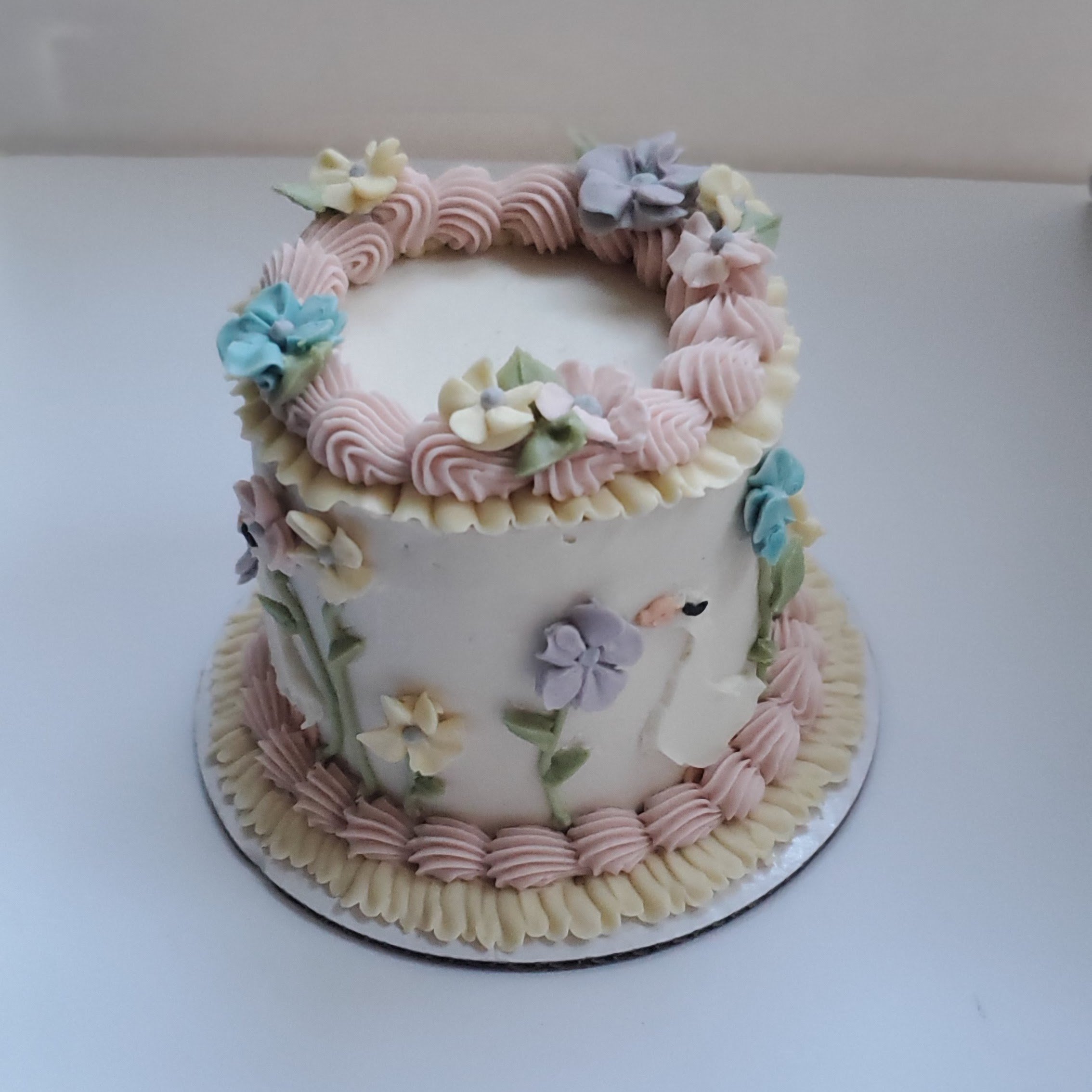 one silly goose pastel smash cake