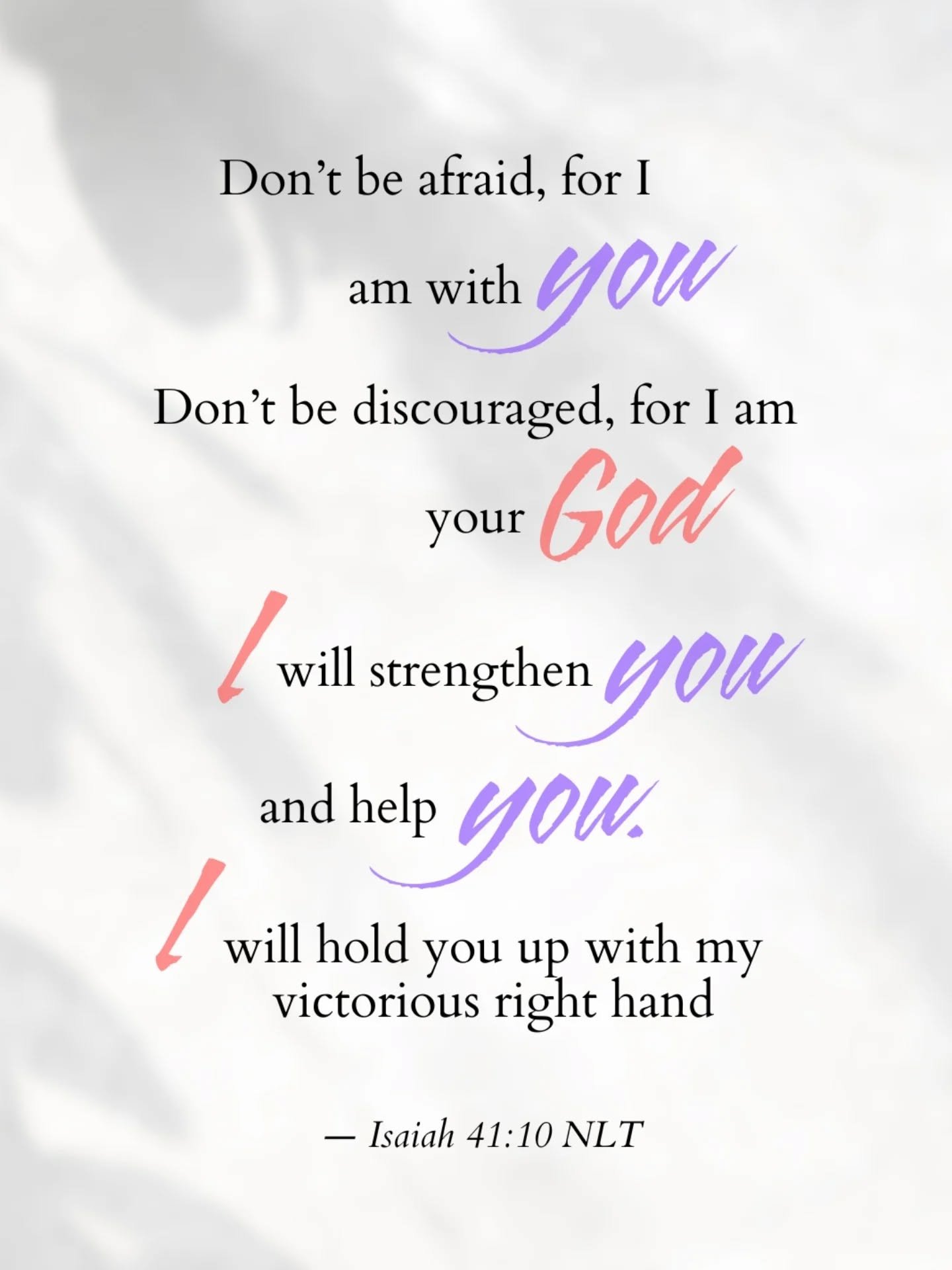 Feeling a bit discouraged or overwhelmed? Take heart. You don&rsquo;t have to carry the weight of the world on your shoulders&mdash;God&rsquo;s "victorious right hand" is holding you steady. Lean into His strength today. ✨

#Isaiah4110 #Fai