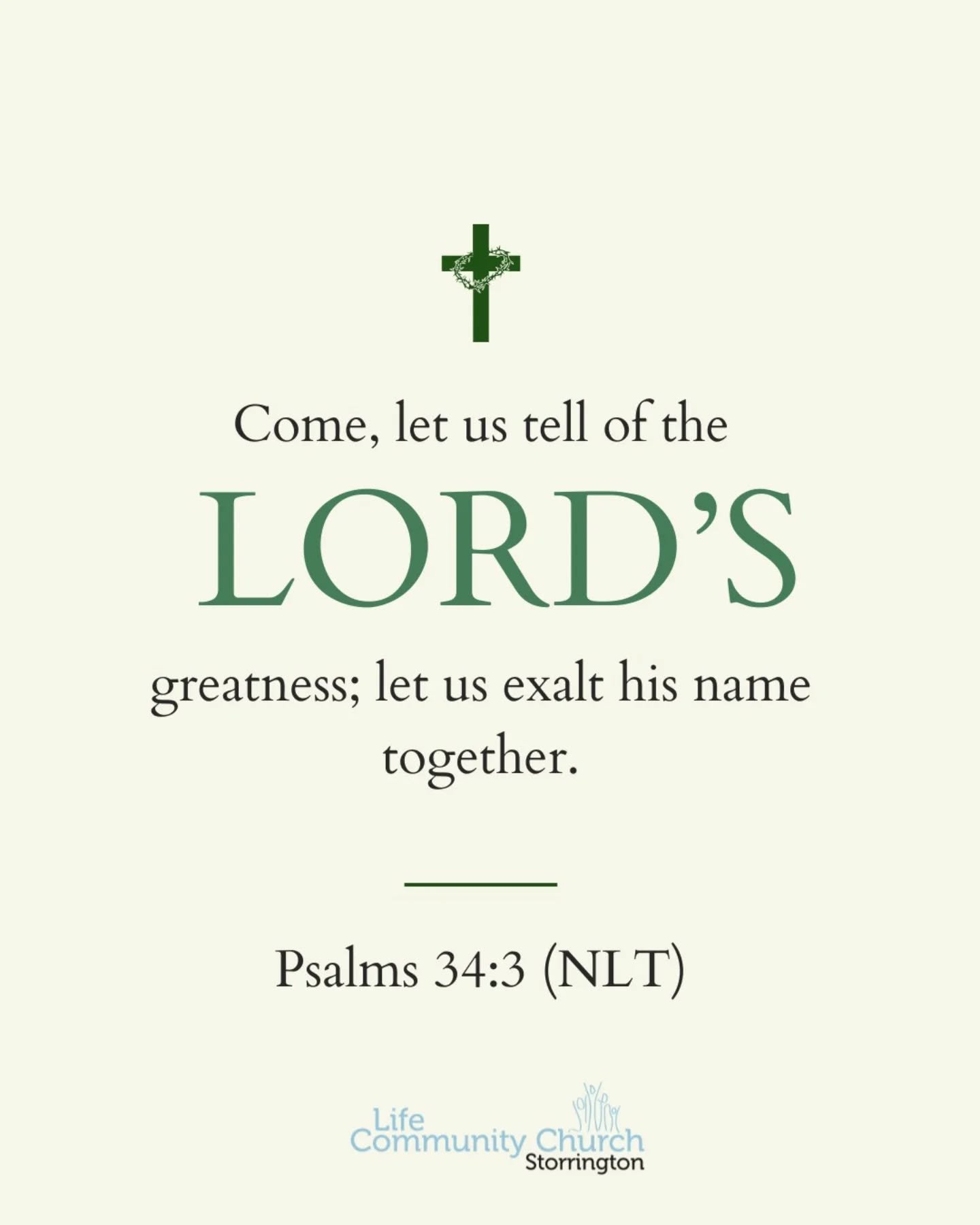 Unity in worship. 🙌✨

Life is better when we&rsquo;re exalting His name together. No matter what your week has looked like, let&rsquo;s shift our focus to the Lord&rsquo;s greatness today.

"Come, let us tell of the Lord&rsquo;s greatness; let 