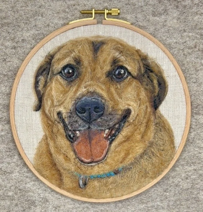 Custom Needle Felted Pet Portrait