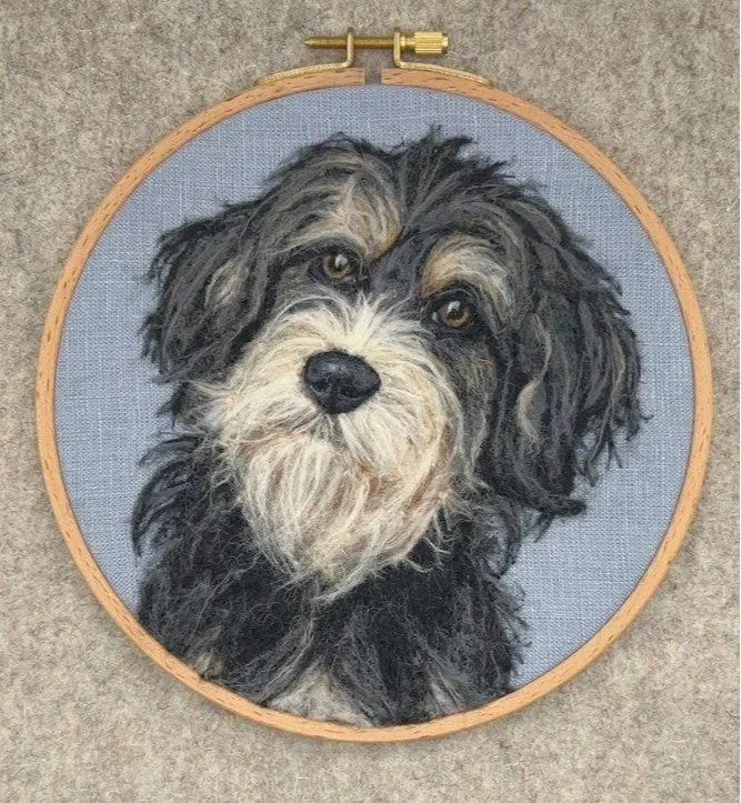 Custom Needle Felted Pet Portrait