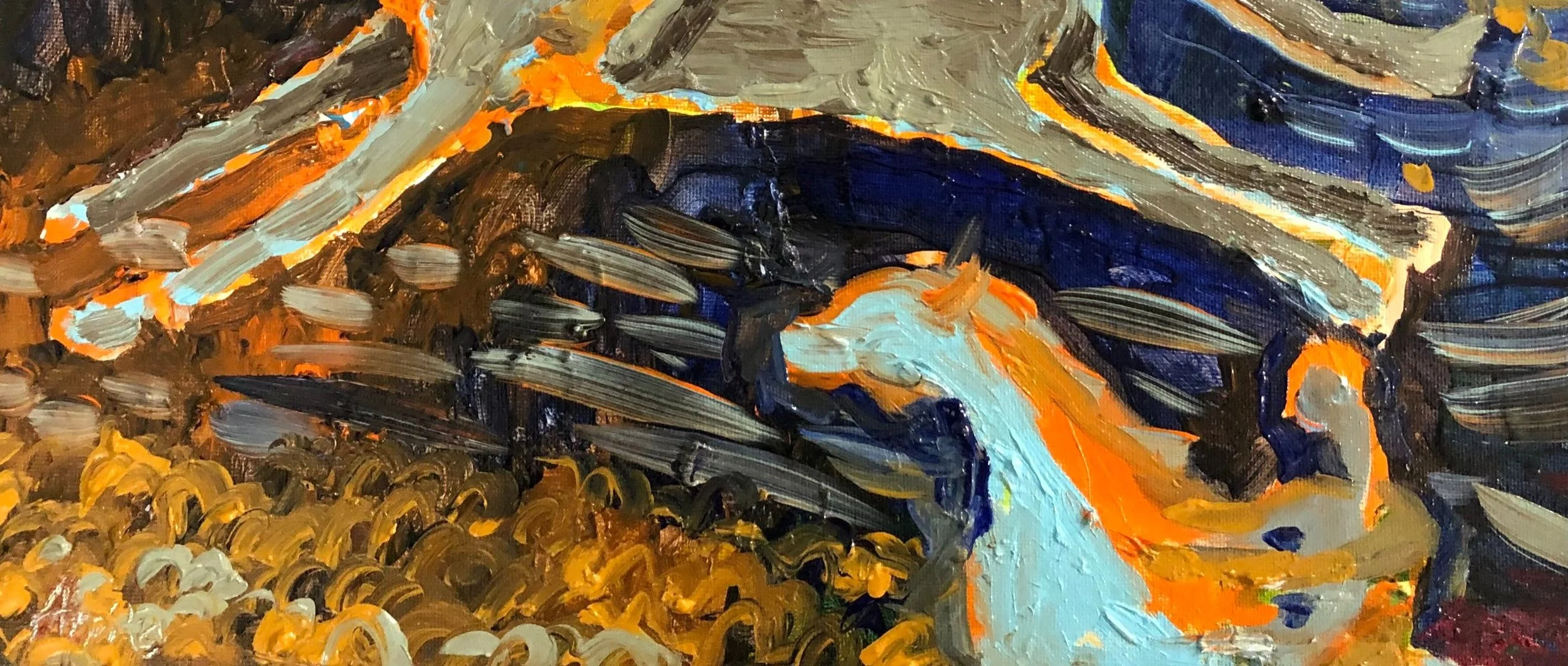 Two riders, 2023,

Oil painting, 11 in x 14 in