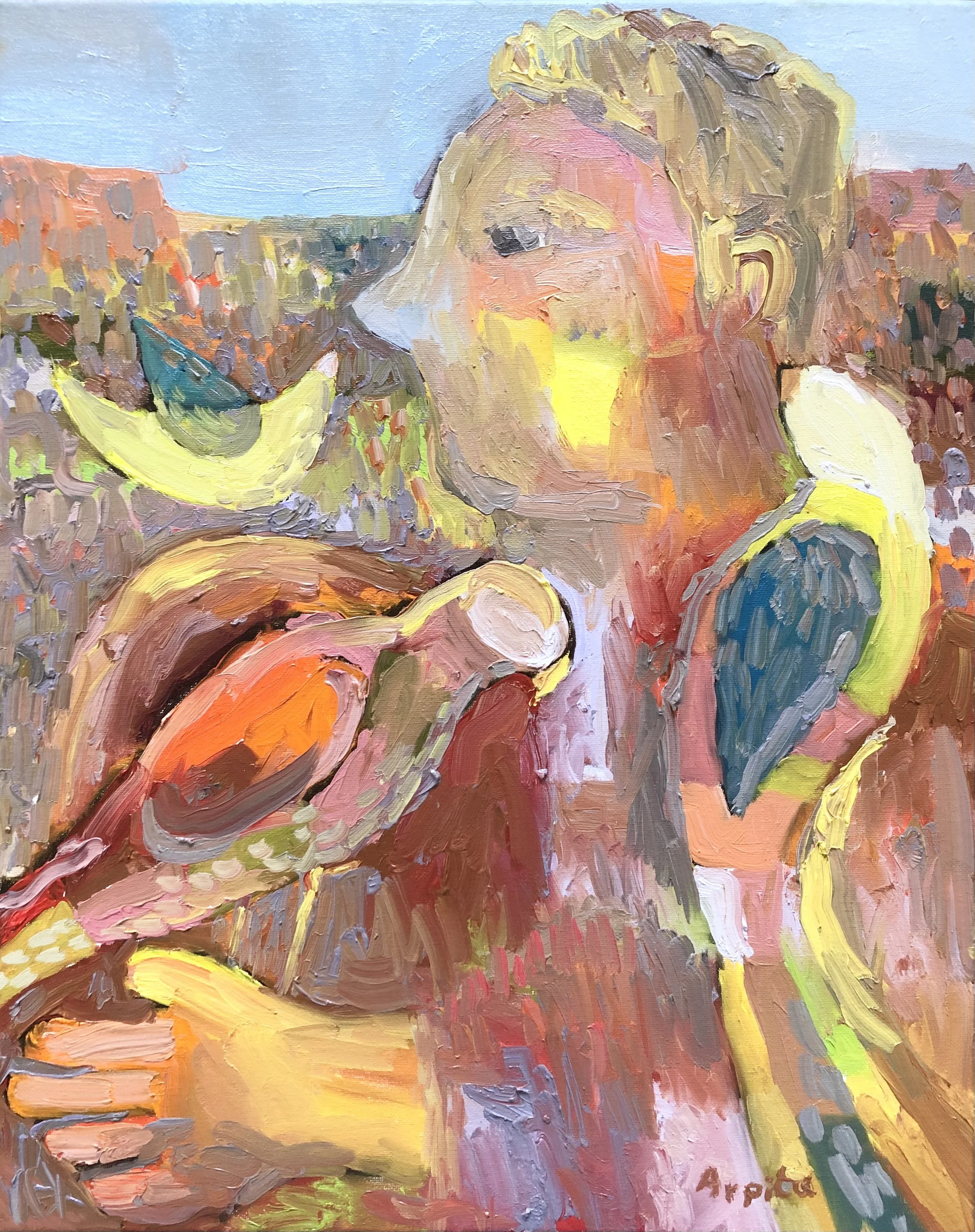 A friend of the birds
16"x20" Oil on canvas
2024