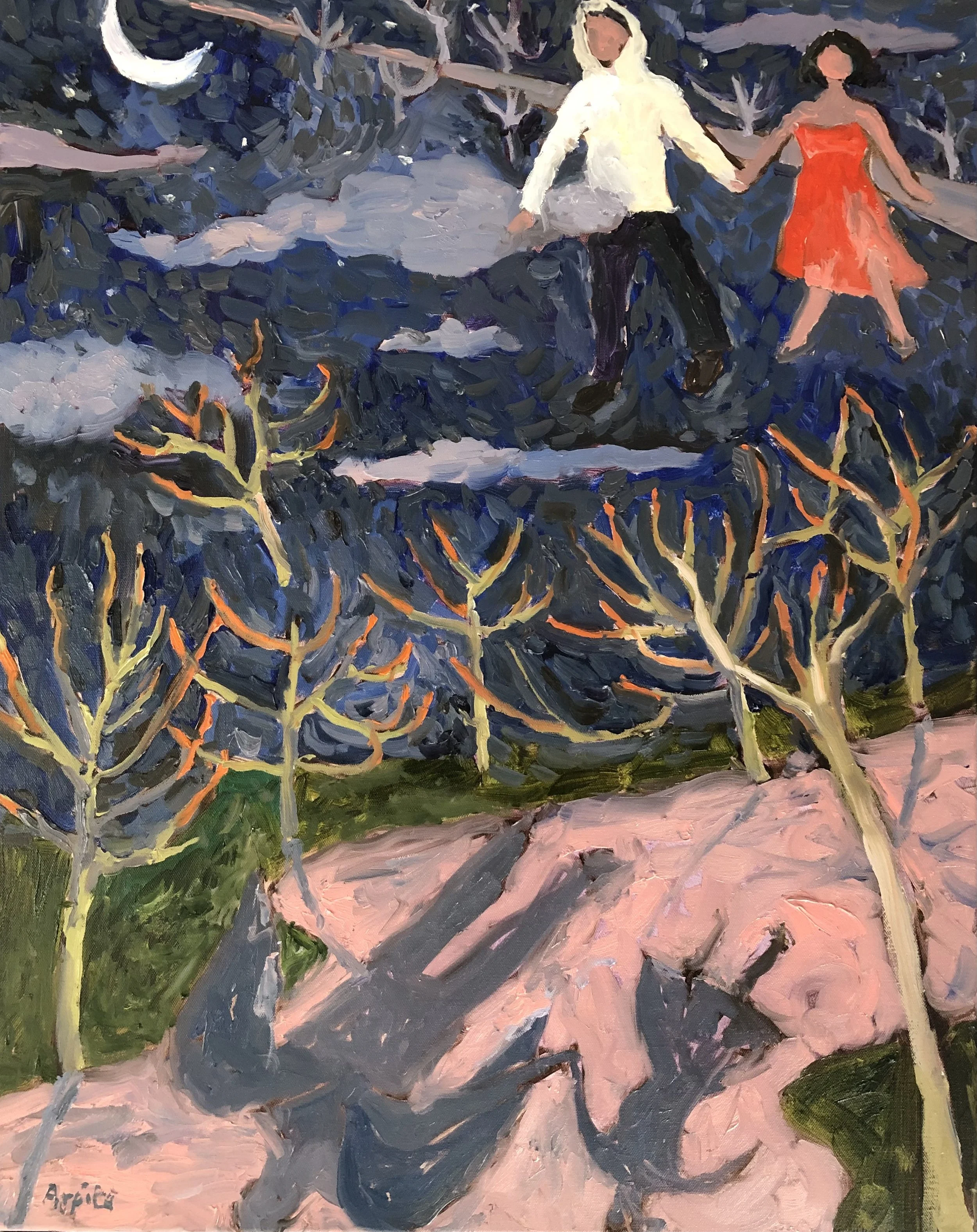 Night walk
24"x36" Oil on canvas
2024