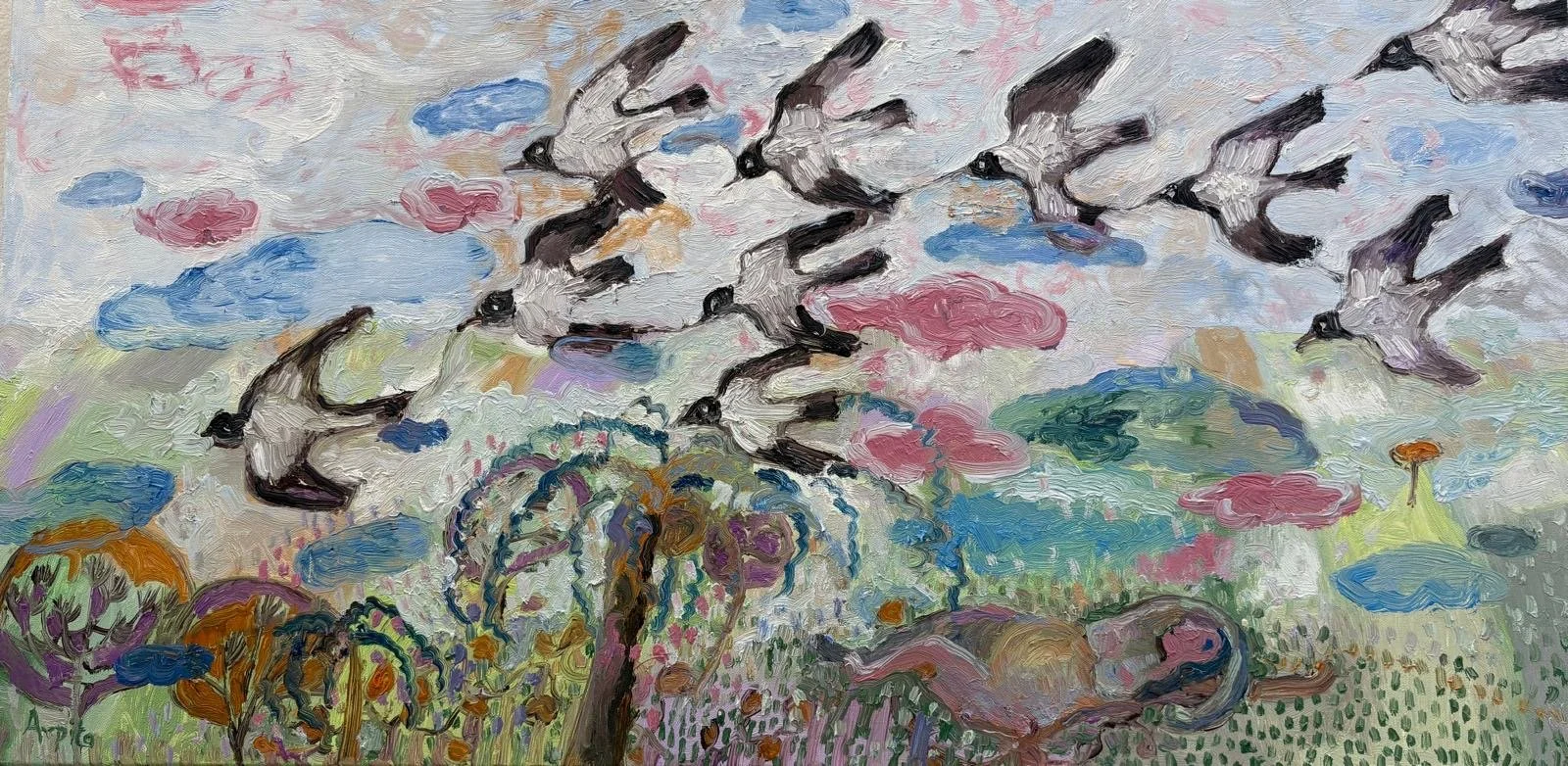 The world a dream and I sleep
36"x18" Oil on canvas
2025