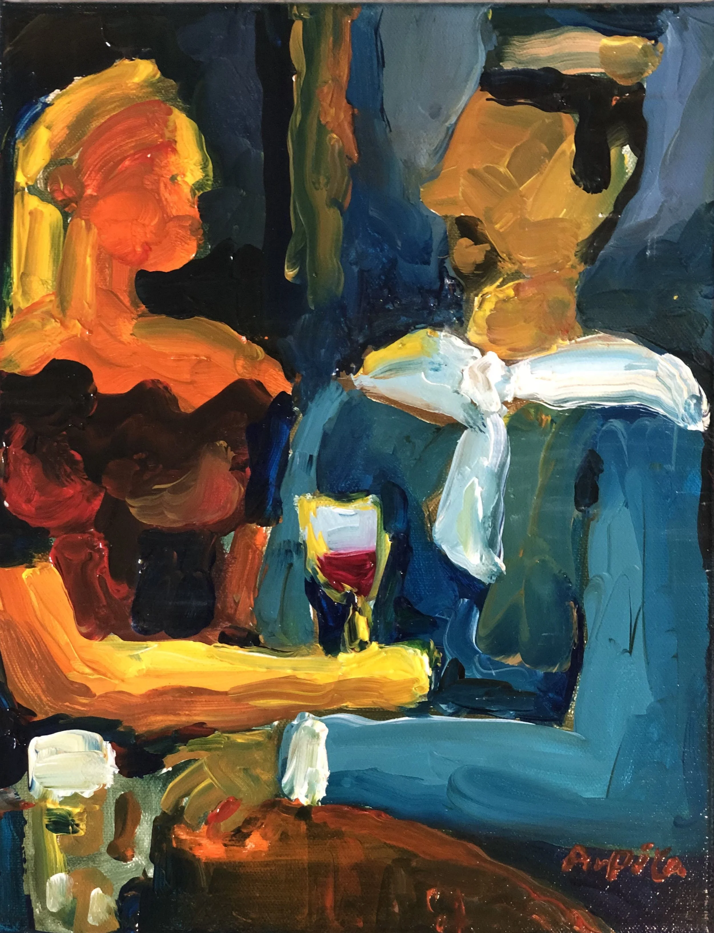 The speakeasy affair
11"x14" Oil on canvas
2023