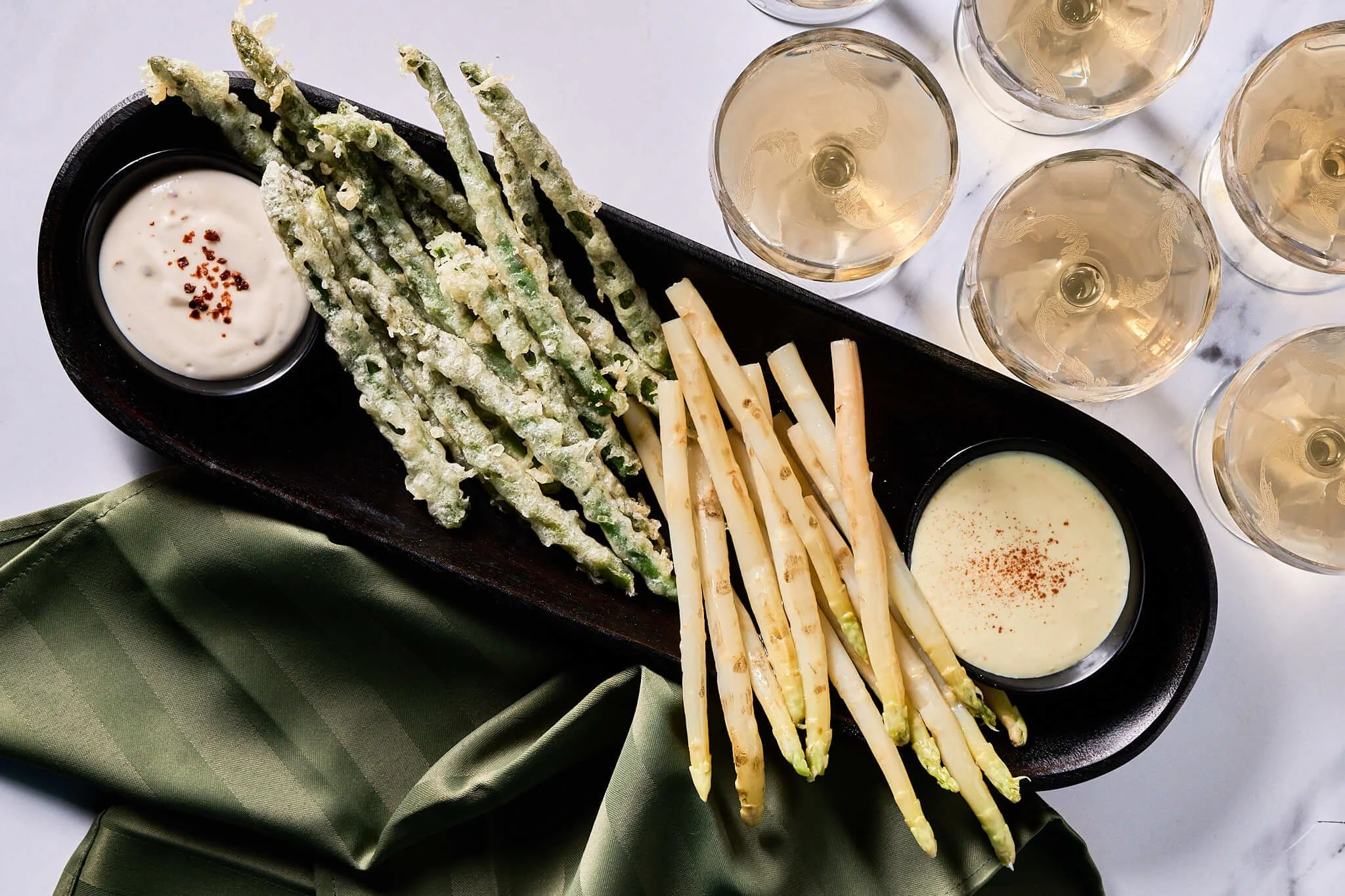 small bites plated for catering
