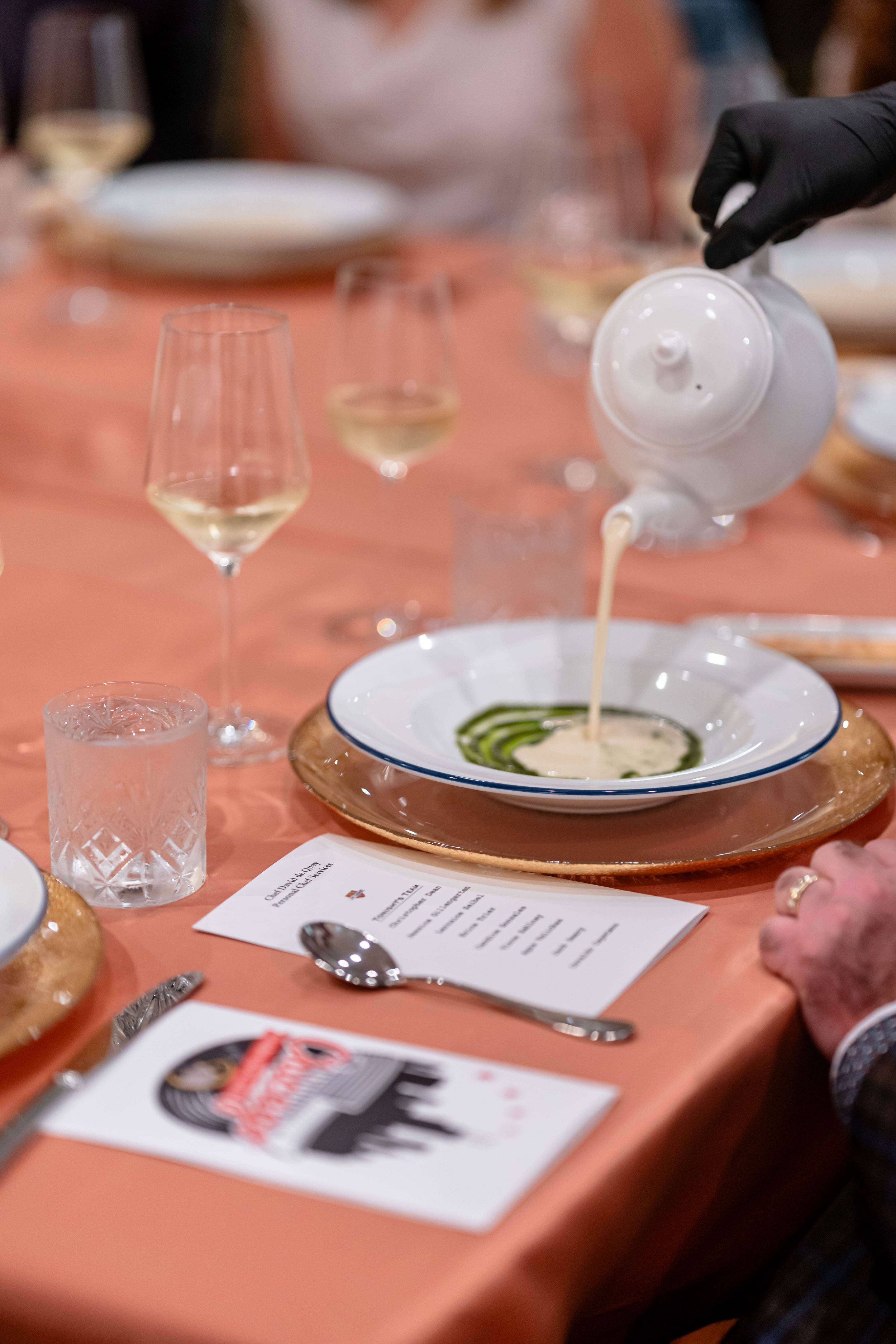 luxurious meal plated tableside at holiday chicago dinner party by private chef