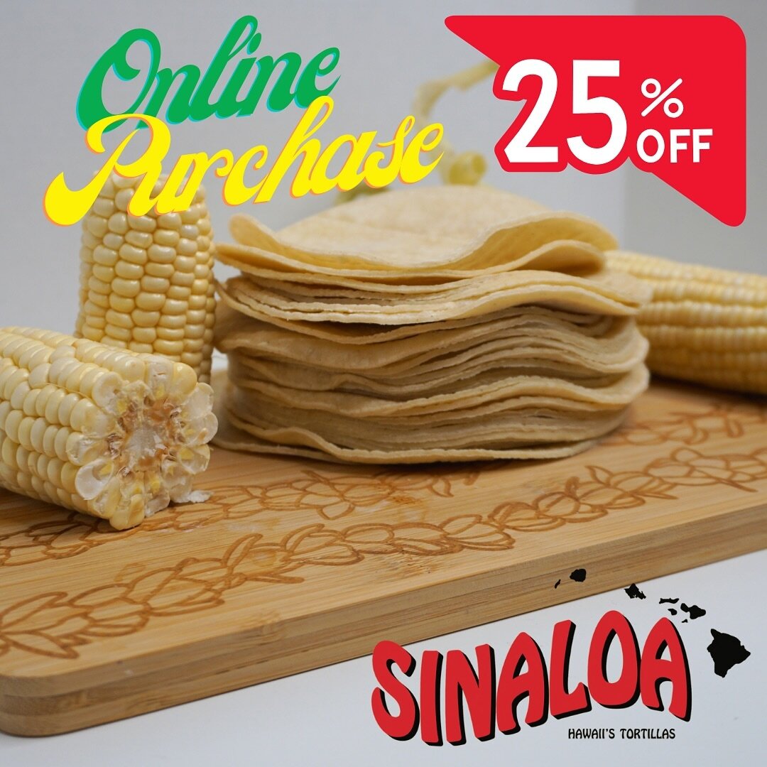 Don&rsquo;t forget it&rsquo;s 25% off for Online Purchases of our White Corn Tortillas 6- Inch 12- Count!
