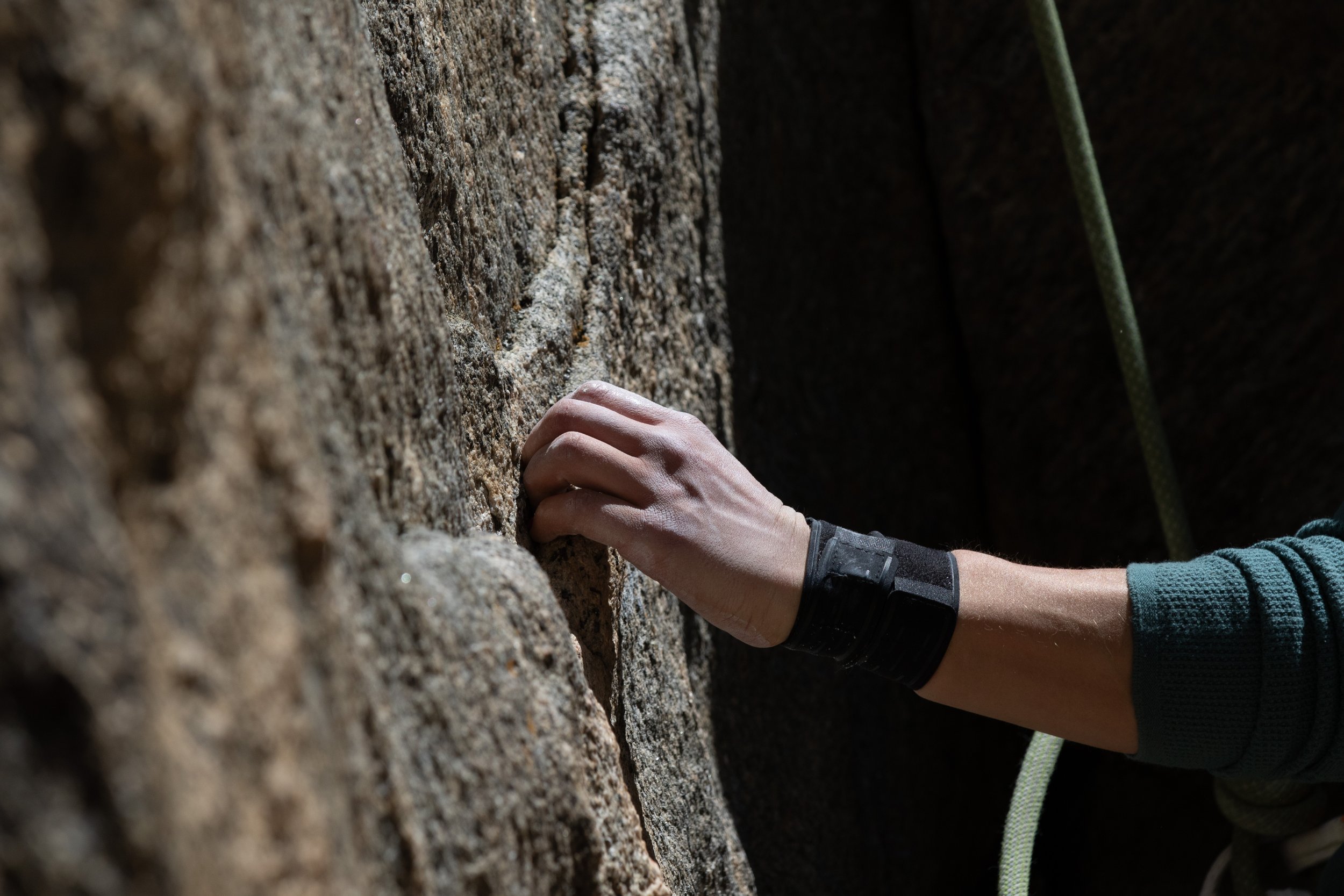 Many of the holds are thinner than the width of a quarter.