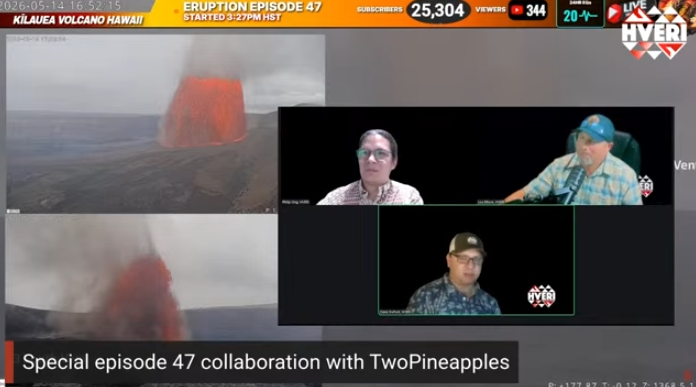 Hawaiian Volcano Update: Kīlauea Summit Eruption’s Episode 47 Begins - May 14, 2026