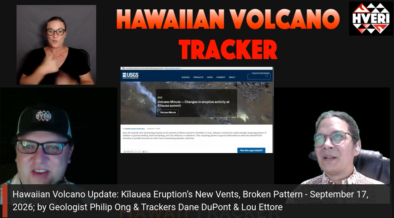 Hawaiian Volcano Update: Kīlauea Eruption’s New Vents, Broken Pattern - September 17, 2026