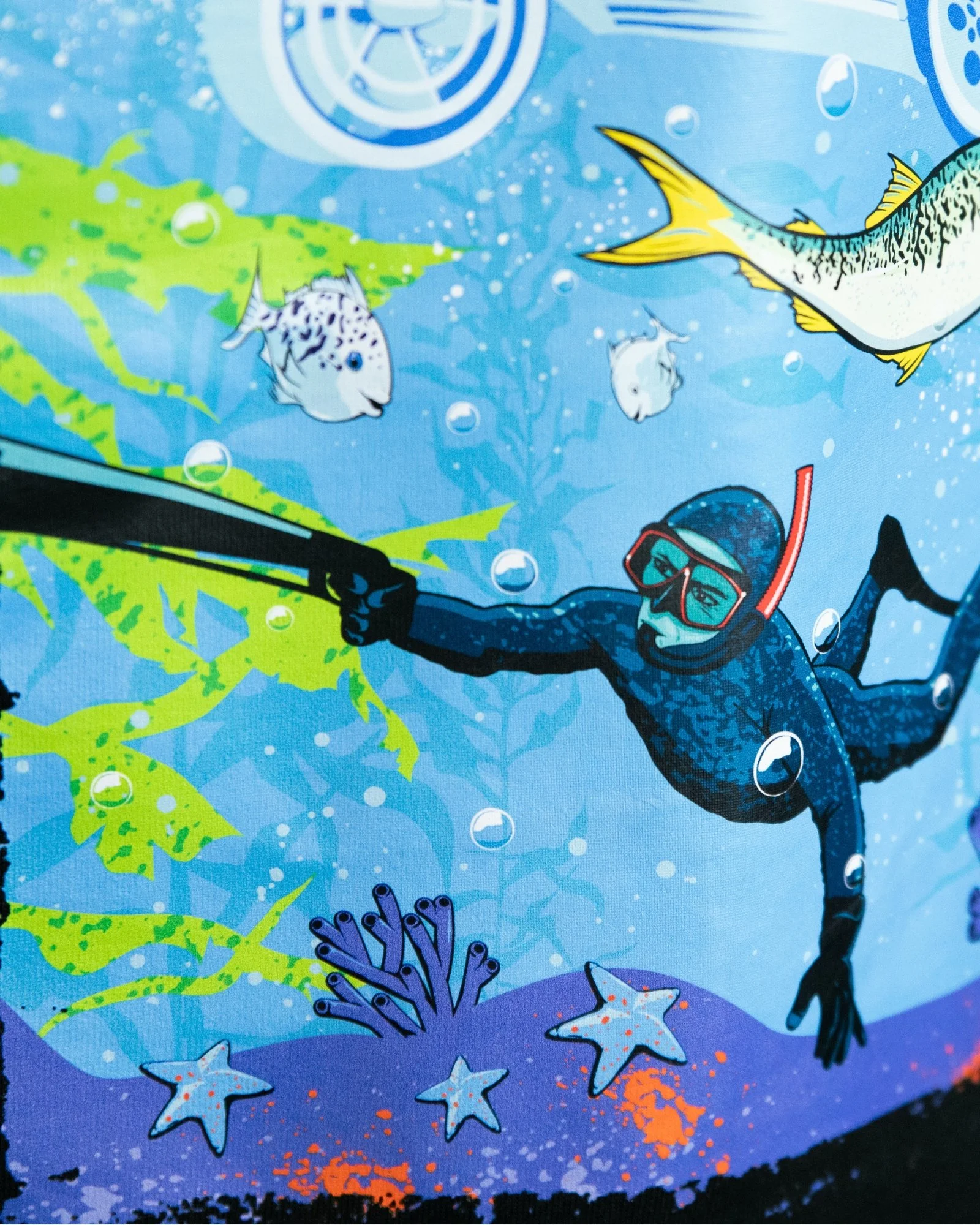 Tentenths and Dive Spear Eat Shirt - Detail