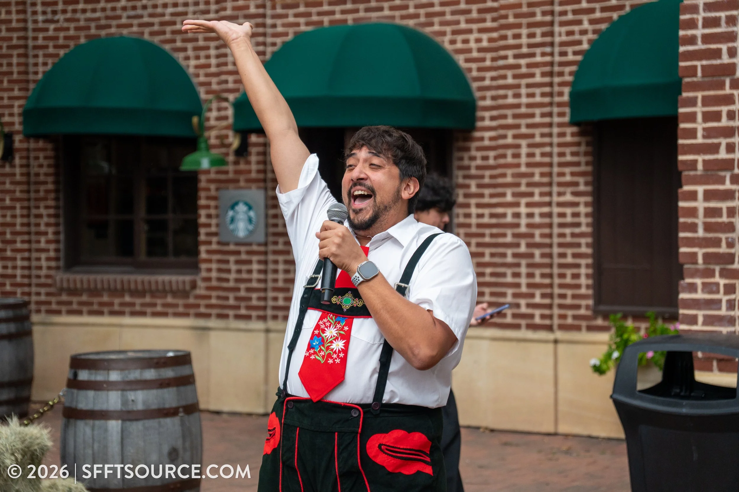Beer Tapping Ceremony Six Flags Fiesta Texas Oktoberfest Entertainment