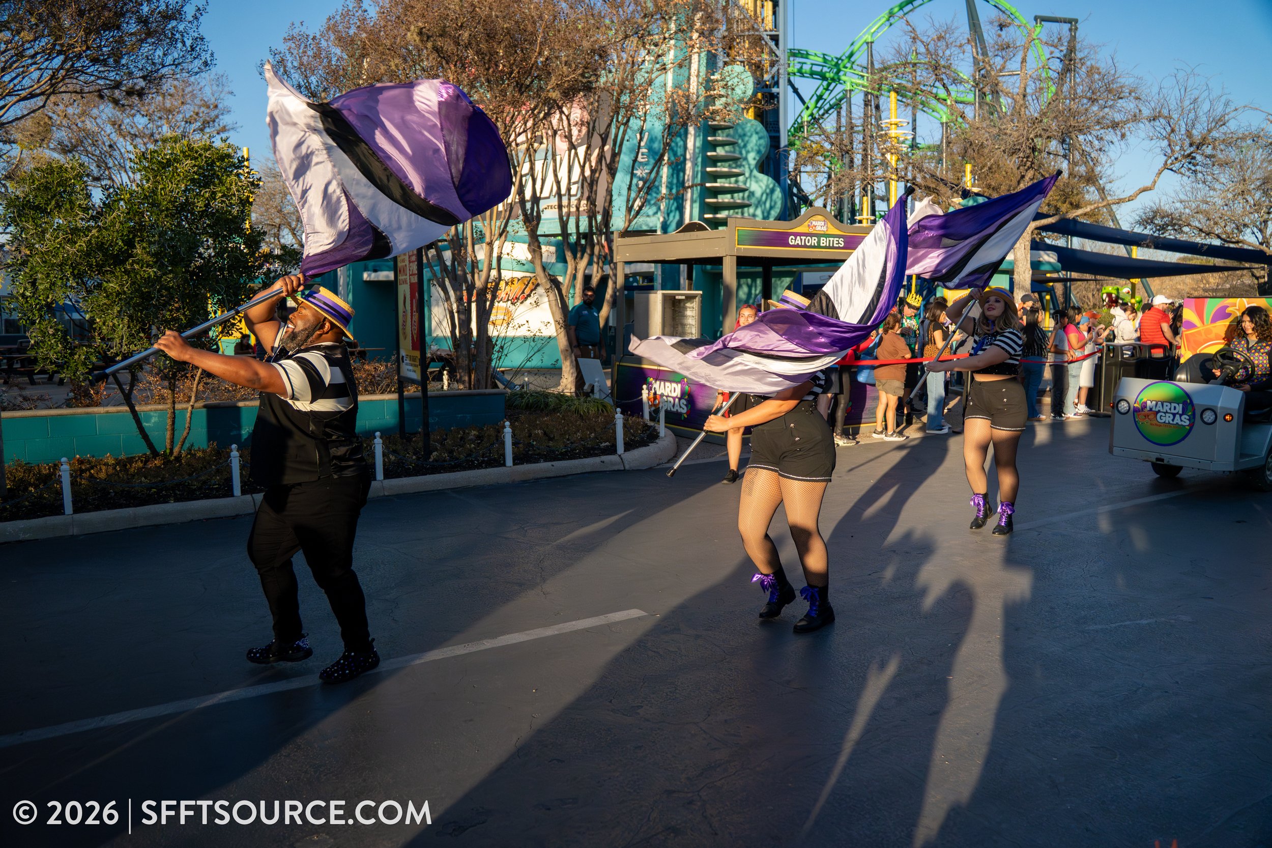 Mardi Gras Parade 2026 Six Flags Fiesta Texas Entertainment
