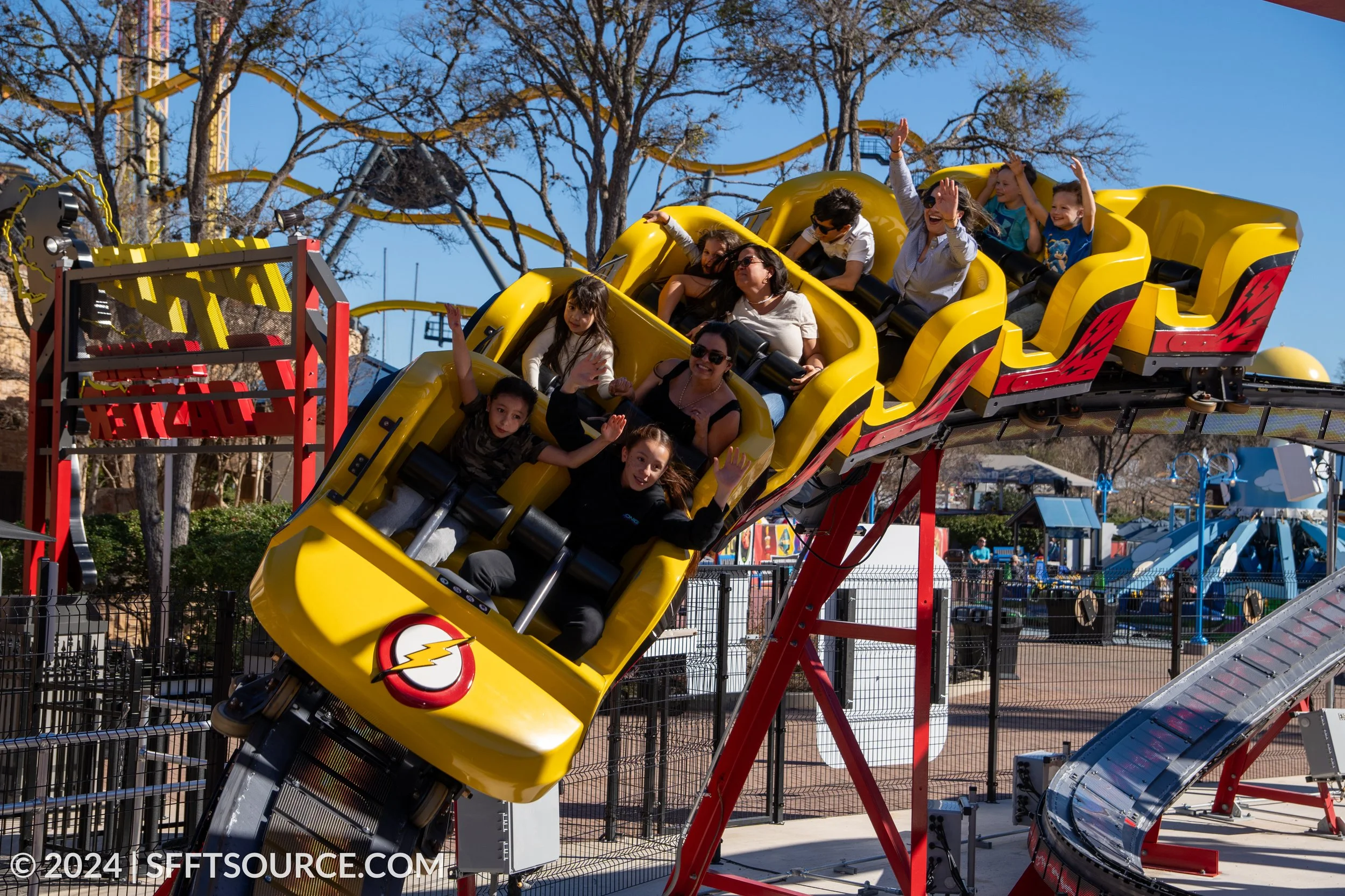 Kid Flash Cosmic Coaster Ride Six Flags Fiesta Texas SFFT Source