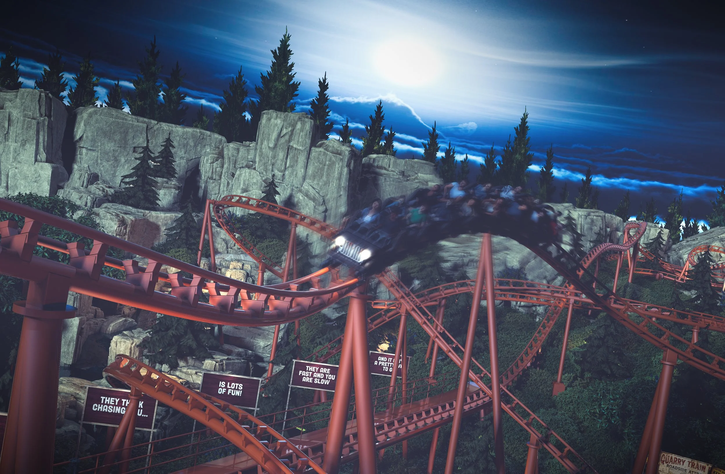 Werewolf Gorge Six Flags Fiesta Texas Ride