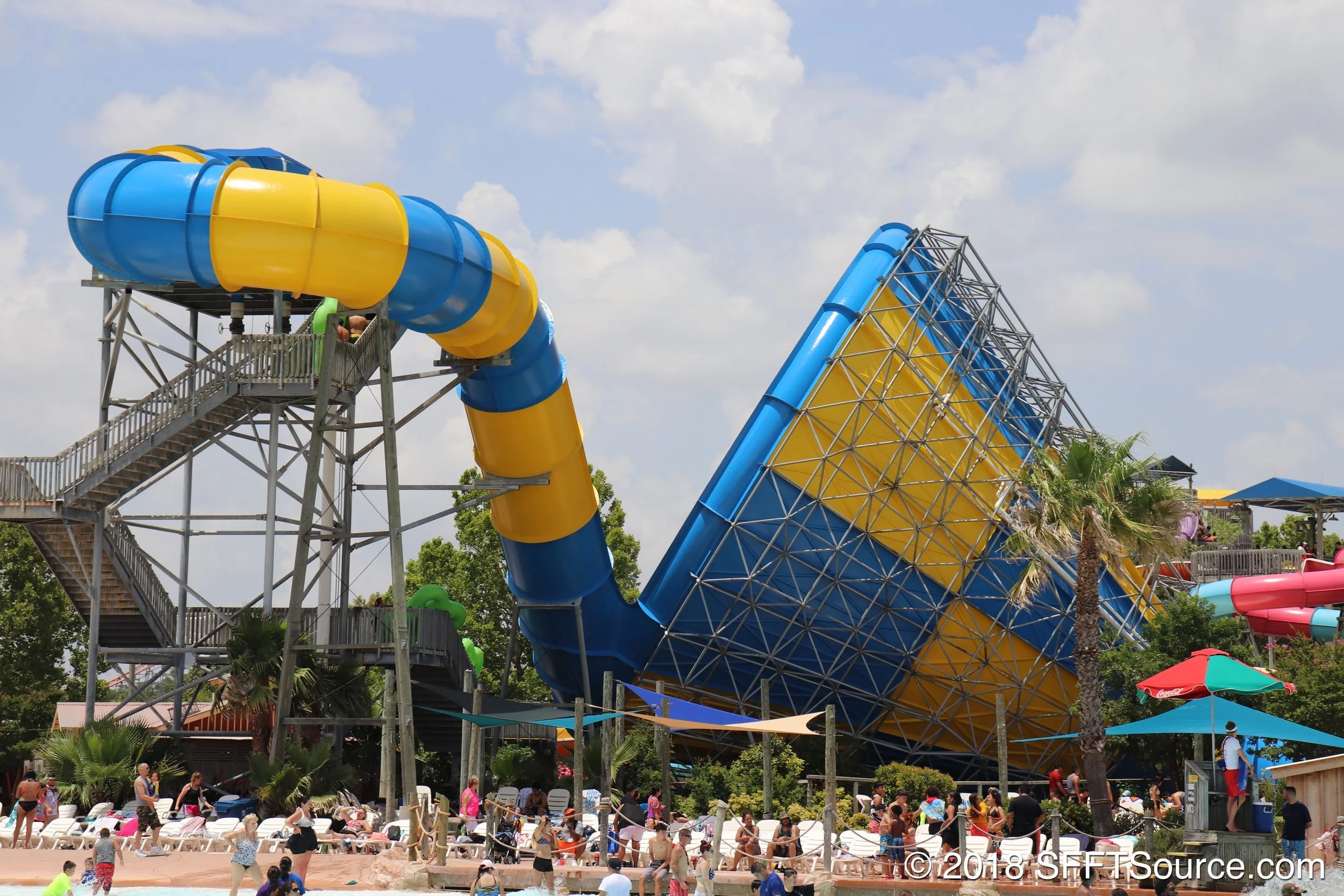 Tornado Water Slide Hurricane Harbor Six Flags Fiesta Texas SFFT Tornado Water Slide Hurricane Harbor Six Flags Fiesta Texas SFFT