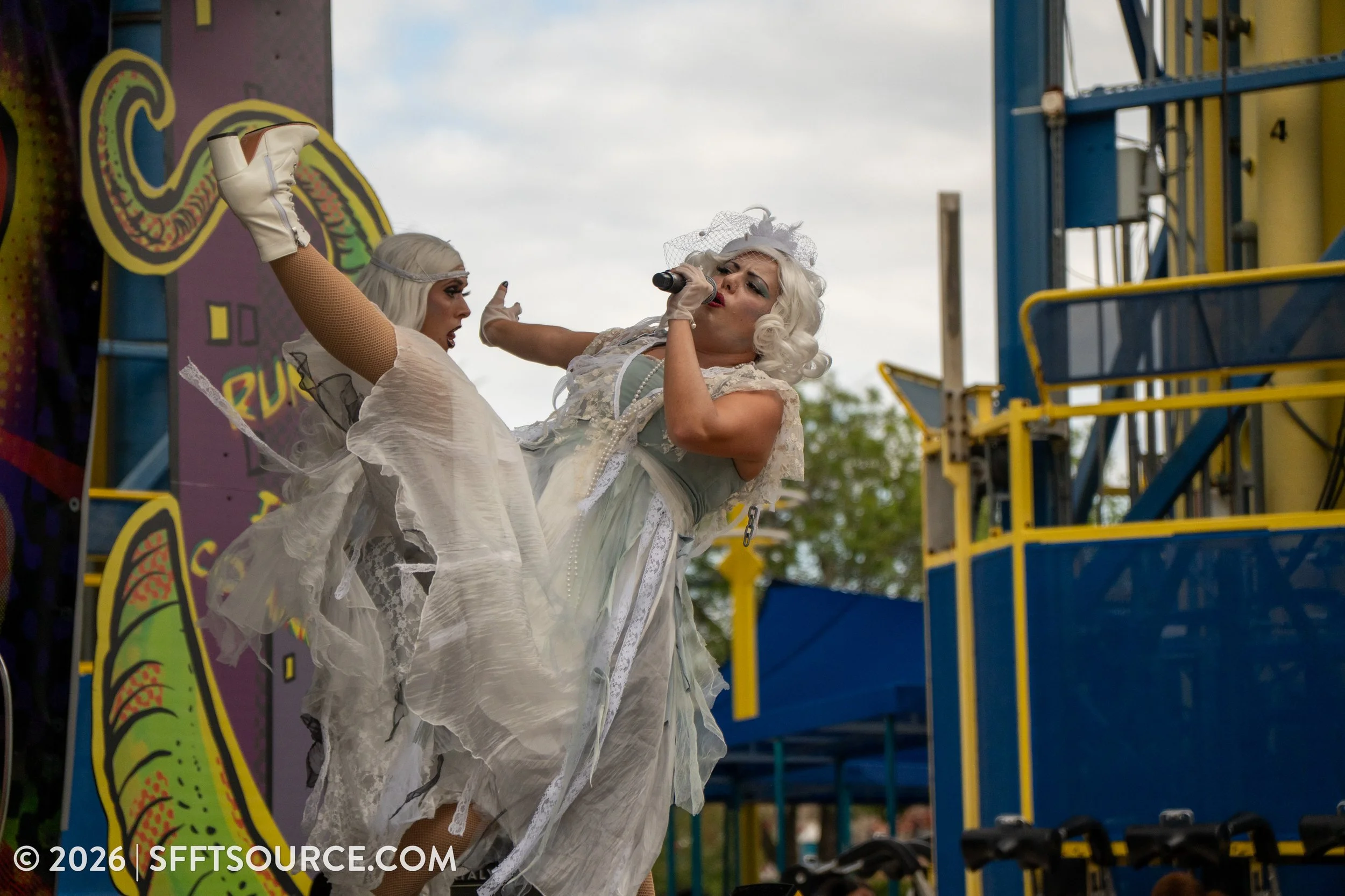 Spectral Sisters Six Flags Fiesta Texas Tricks and Treats Entertainment