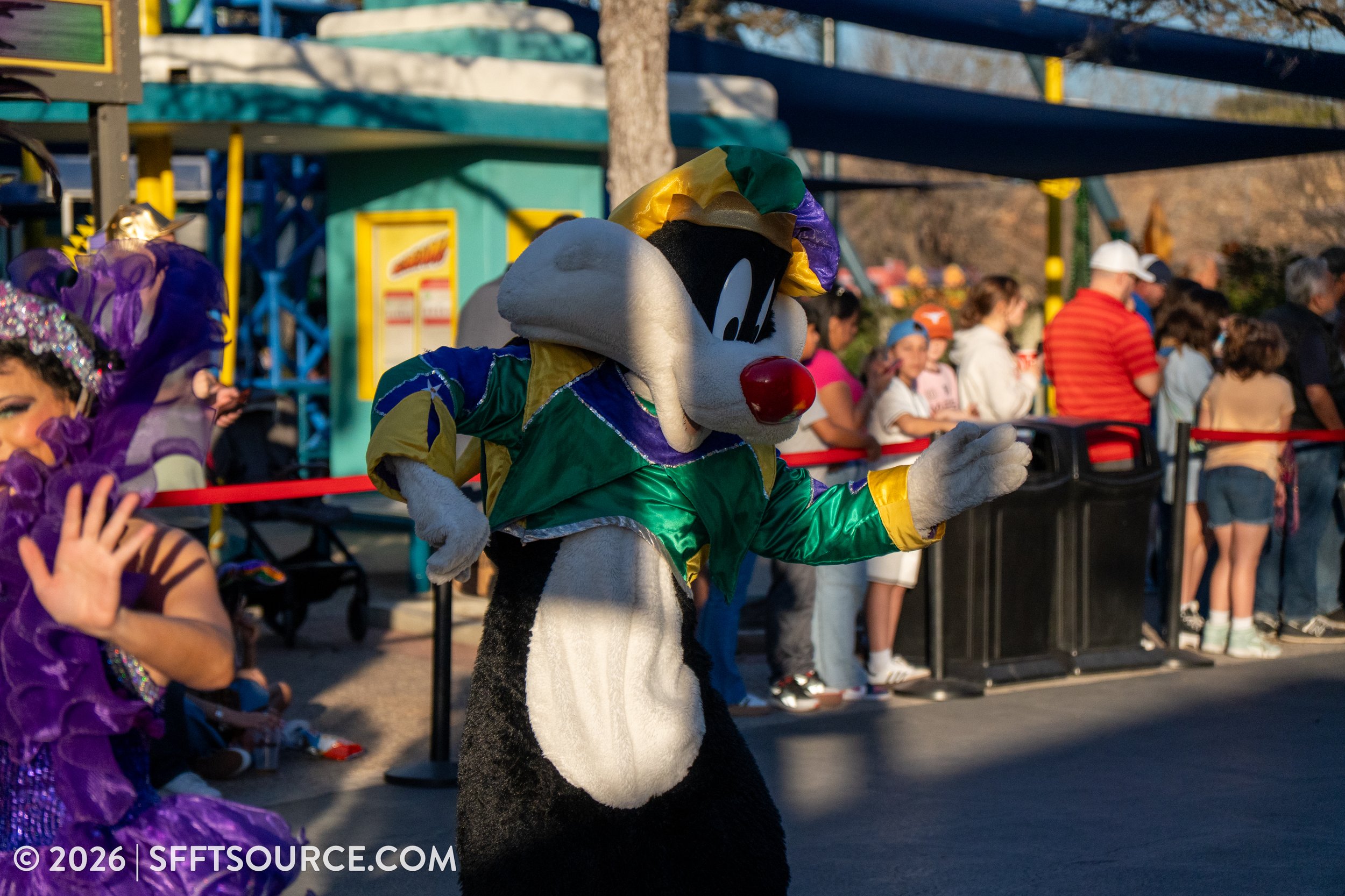 Mardi Gras Parade 2026 Six Flags Fiesta Texas Entertainment