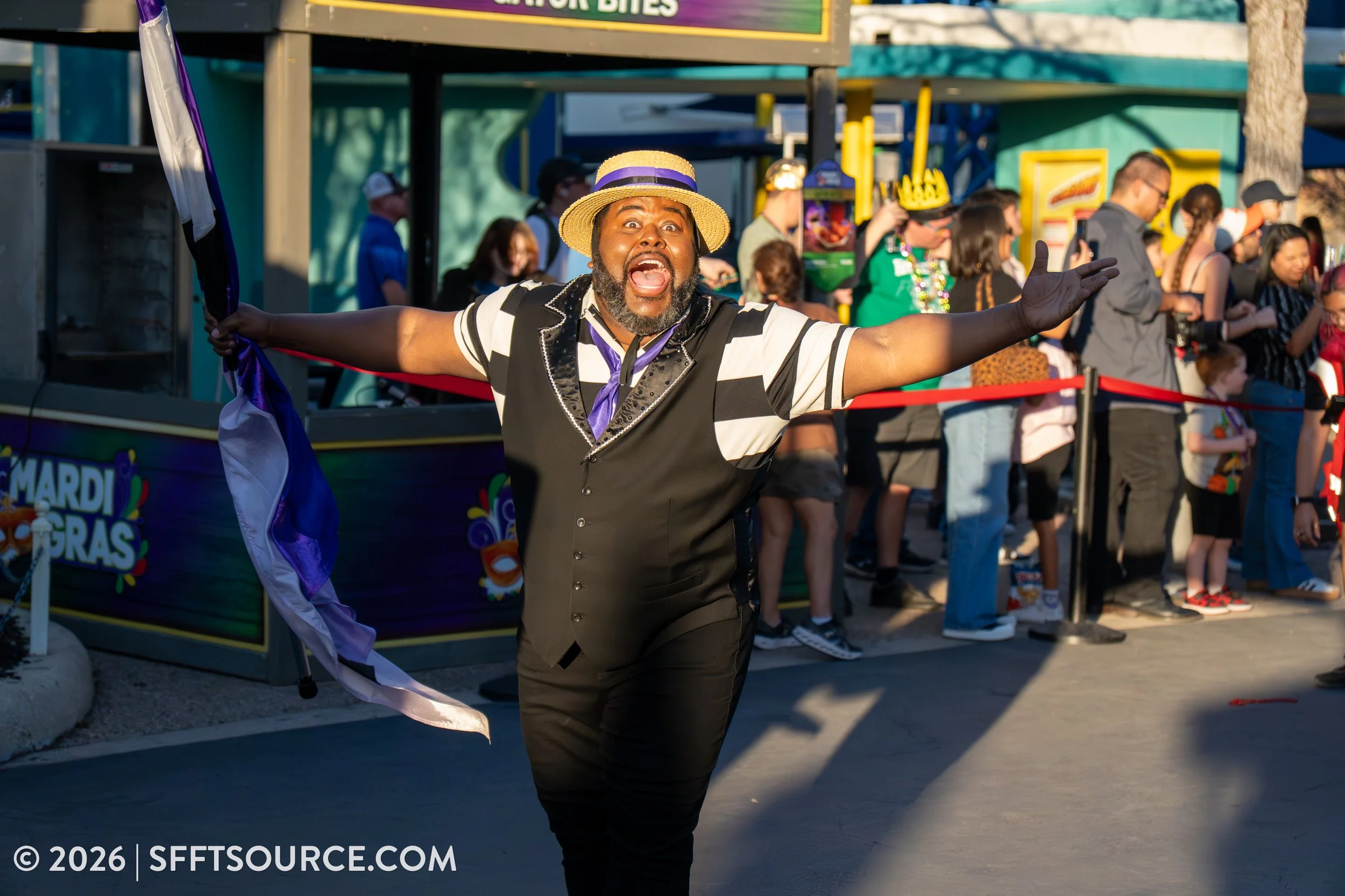 Mardi Gras Parade 2026 Six Flags Fiesta Texas Entertainment
