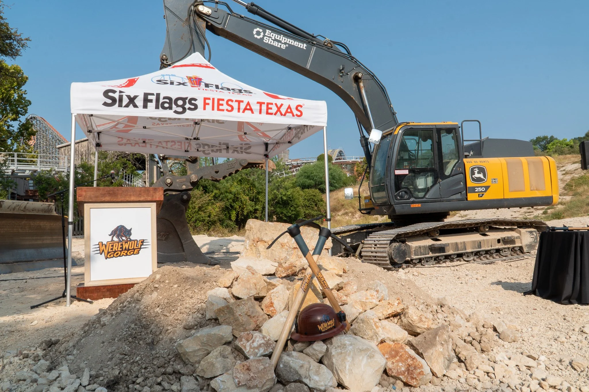 Werewolf Gorge Ground Breaking Ceremony Six Flags Fiesta Texas