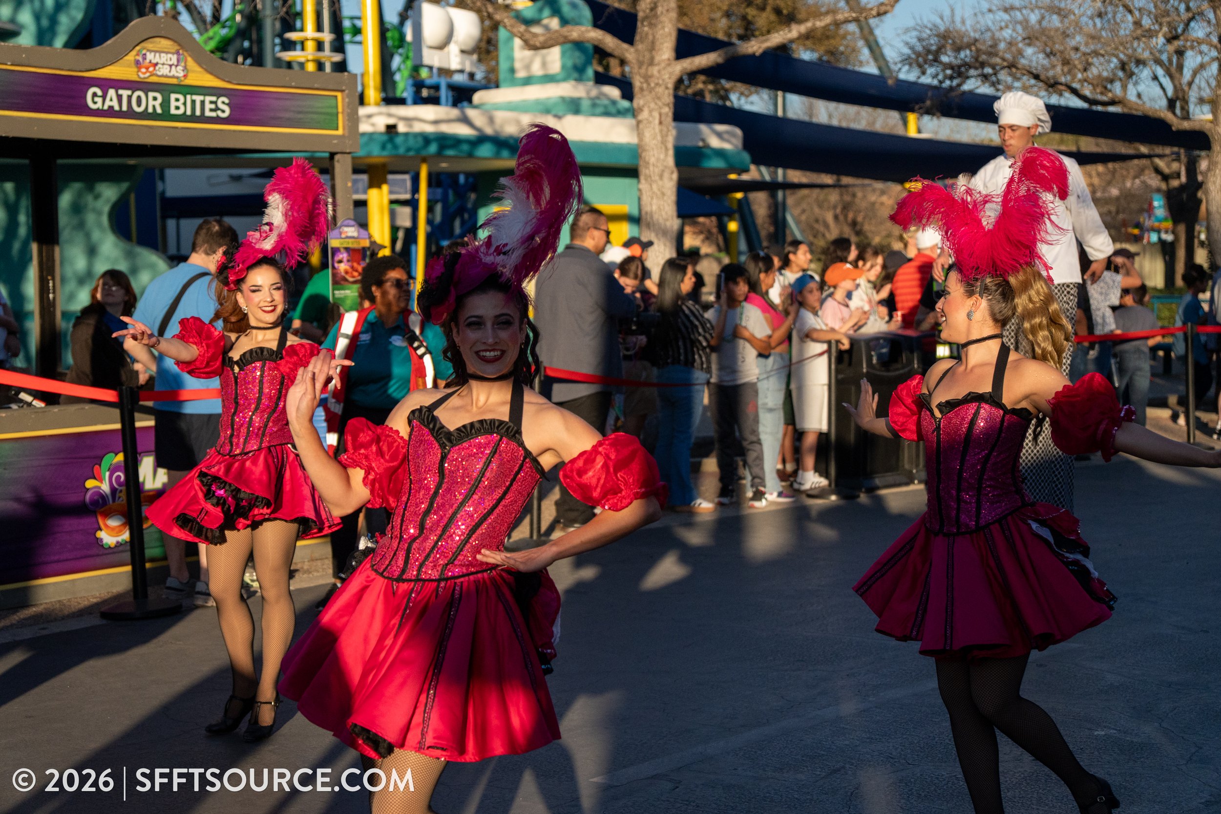 Mardi Gras Parade 2026 Six Flags Fiesta Texas Entertainment