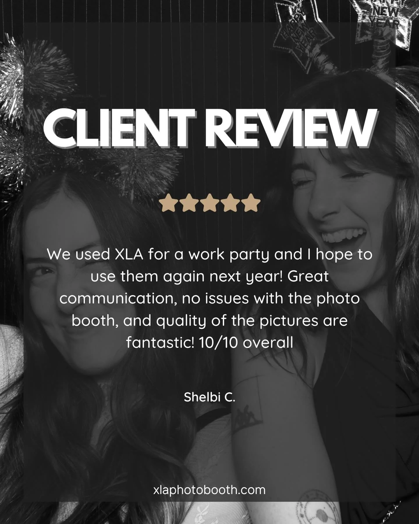 &ldquo;Great communication, no issues with the photo booth, and the quality of the pictures are fantastic&rdquo;

This is what we aim for at every event 💯 our goal is to deliver to you the service you deserve ✨

#photoboothlosangeles #photoboothrent
