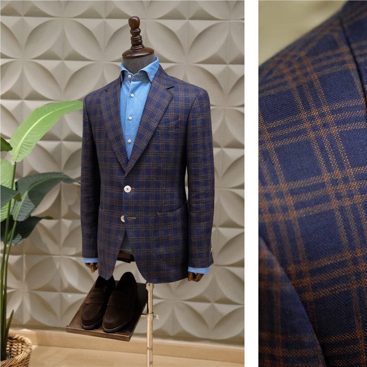 As summer draws to an end, we&rsquo;d like to share some of our most unique pieces from our summer capsule collection of light weight and versatile blazers made from our range of exclusive European linen.

This blazer features a notch lapel with 2 pa