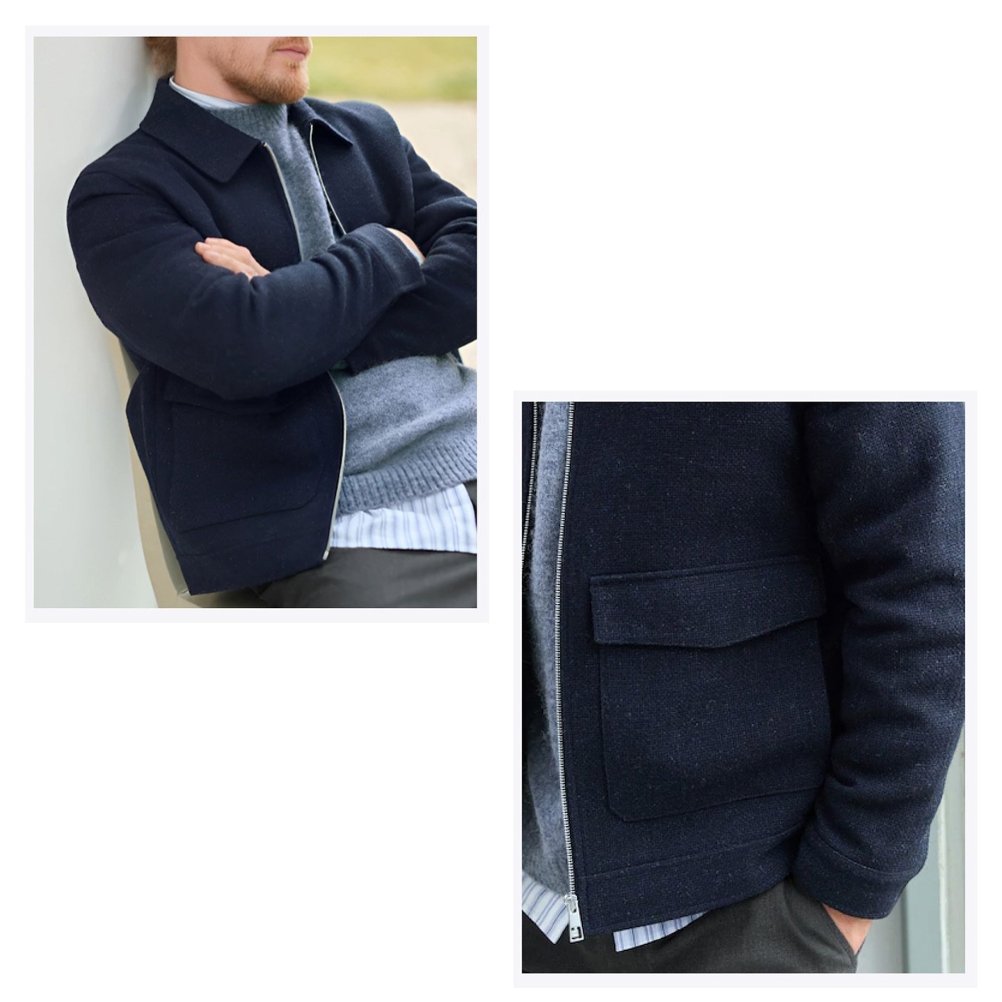 Attention to detail is a priority in every step in our production process. Inspired by traditional workwear styles, this bomber jacket is cut from weighty wool, brushed for texture. It's designed to sit just above the waist and has relaxed shoulders.