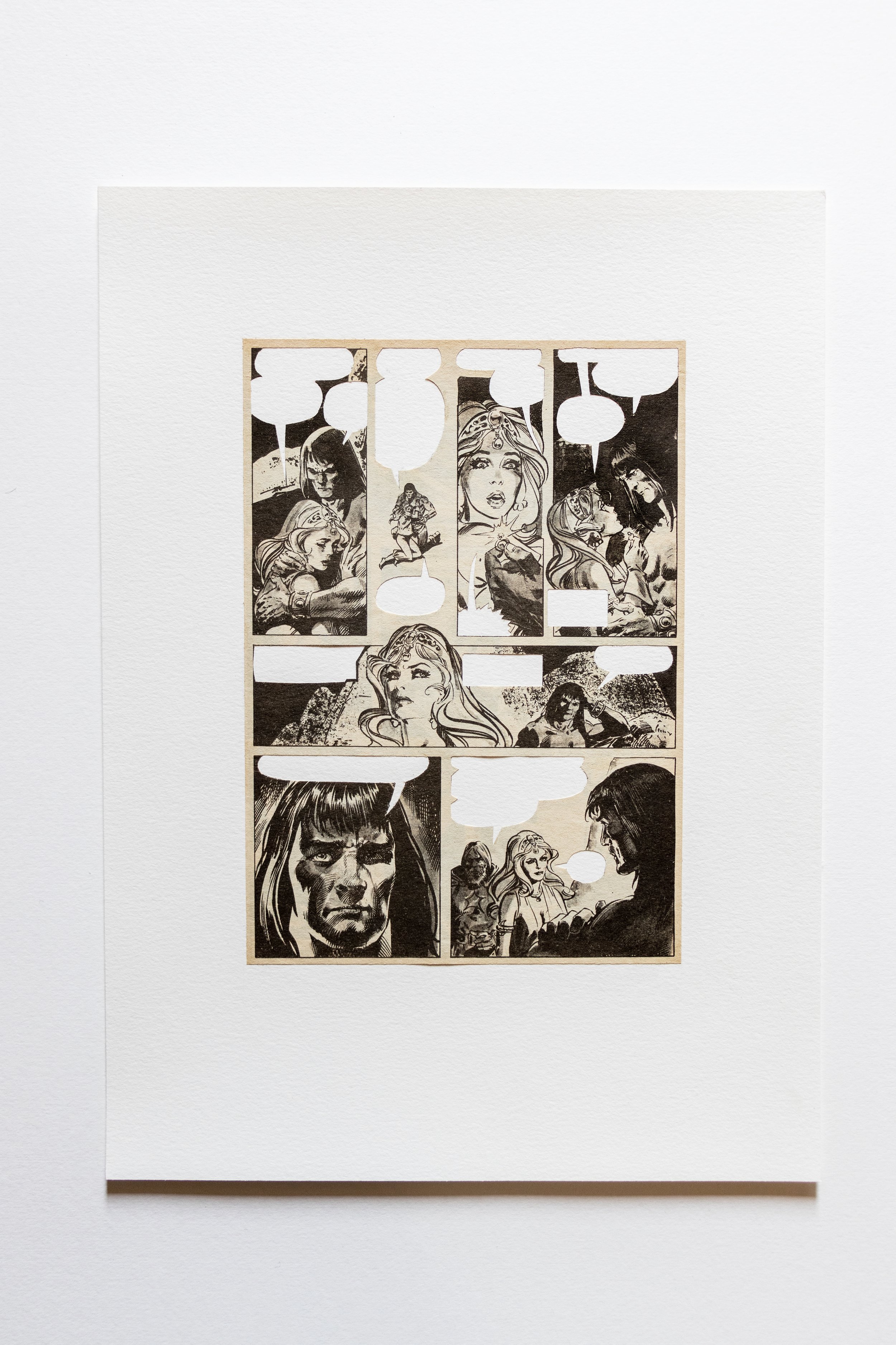 No title (comic "Conan"), collage on paper, 40,5 x 29,5 cm.