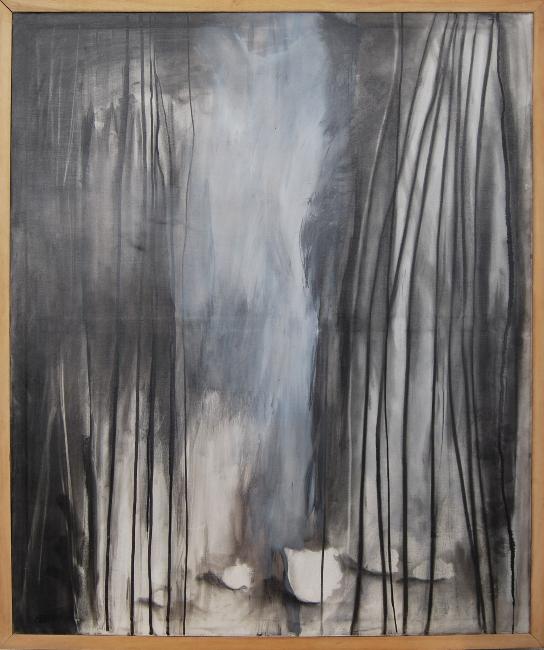 Sapos jugando en el cañaveral, 2014, mixed media on canvas, 120 x 100 cm