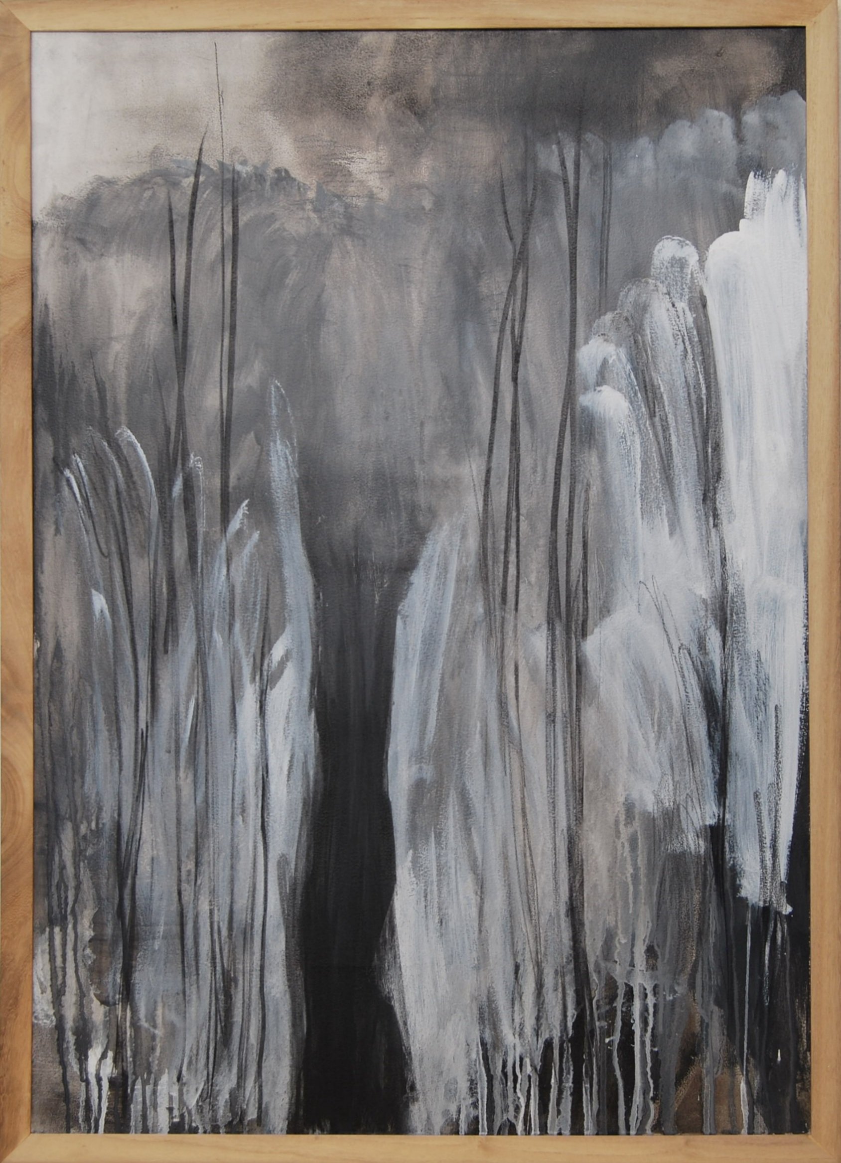 Cañas del Paraná, 2022, mixed media on canvas, 100 x 70 cm