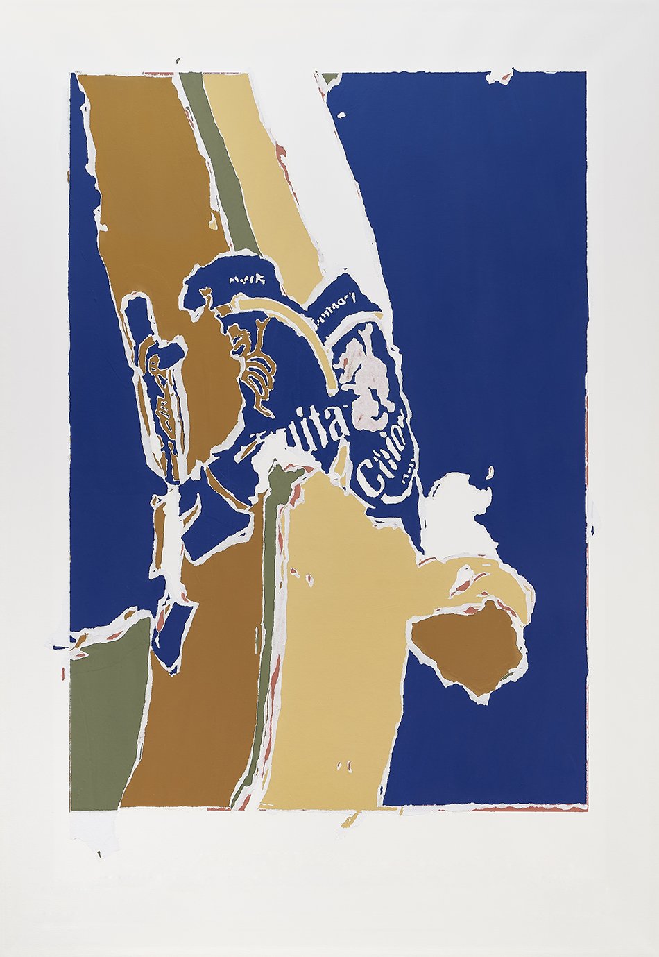 Giallo impuro, 2021, papier collé and acrylic on paper, 90 x 130 cm
©Martina Magno M3studio