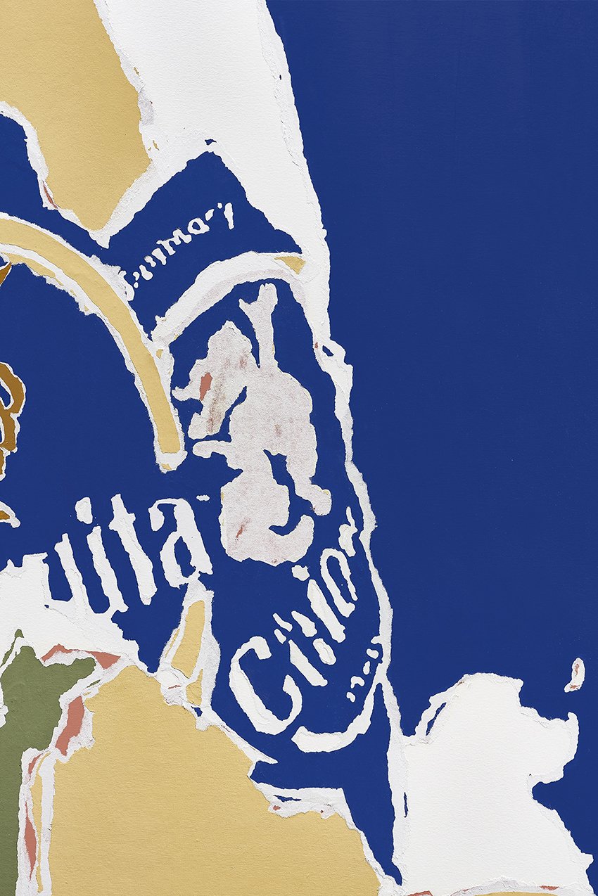 Giallo impuro (detail), 2021, papier collé and acrylic on paper, 90 x 130 cm
©Martina Magno M3studio