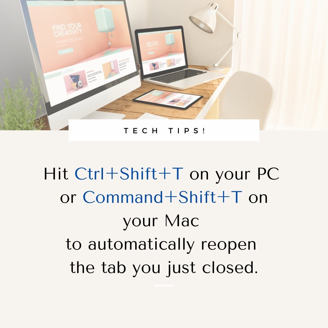 It happens all the time. You have a dozen tabs open in your browser and accidentally close the wrong one. You could open up your browser&rsquo;s history and reopen the tab from there, or you can do it with a couple of keystrokes.⁠
Hit Ctrl+Shift+T on