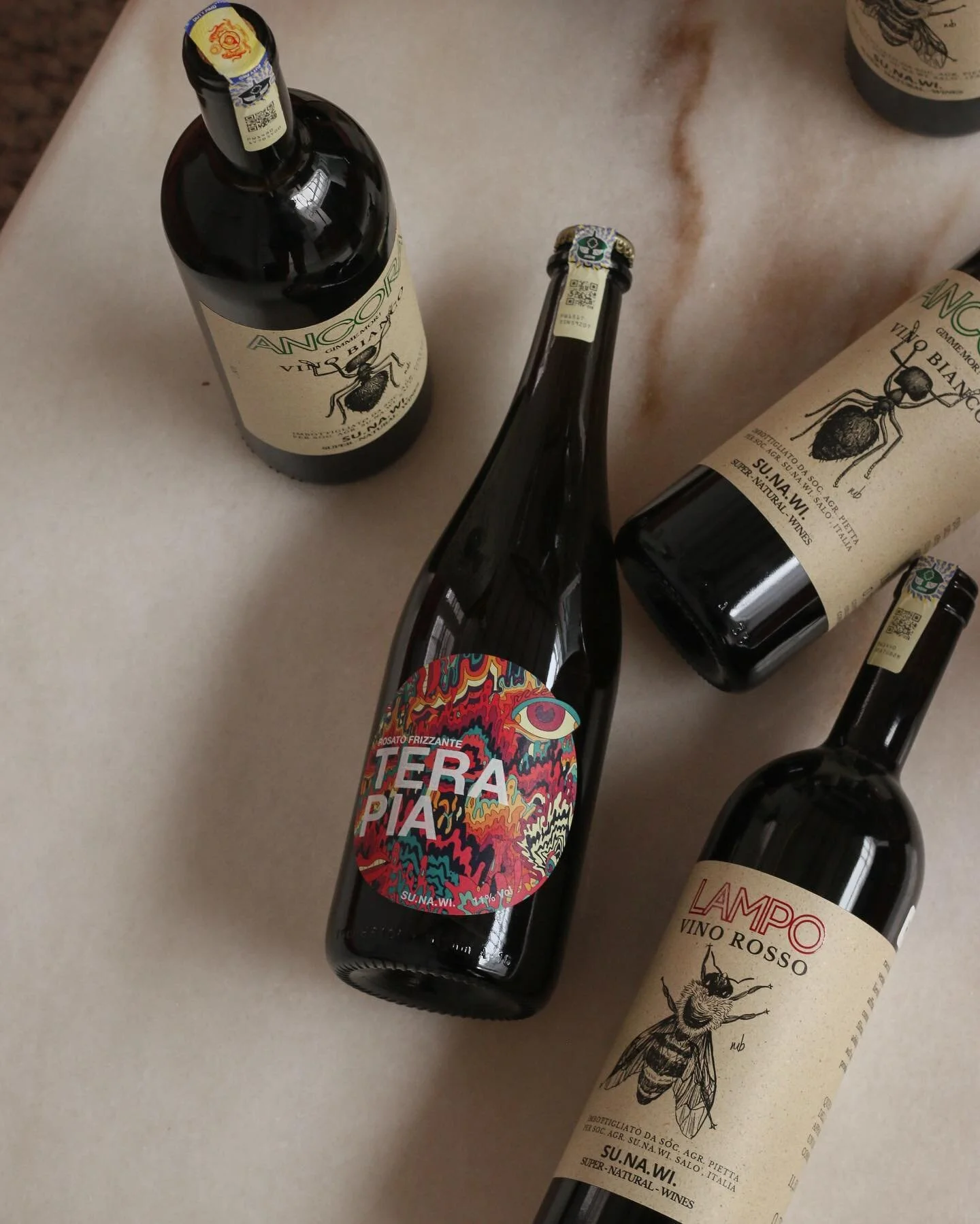 @sunawiwines in your areaaaa!🍷 

We're thrilled this exclusive selection of natural wines is back once again. Hand-picked grapes from Sal&oacute;, Italy, perfecto for any occasion. 🍇 

Grab your favorite bottle (or all three!) before they're gone. 