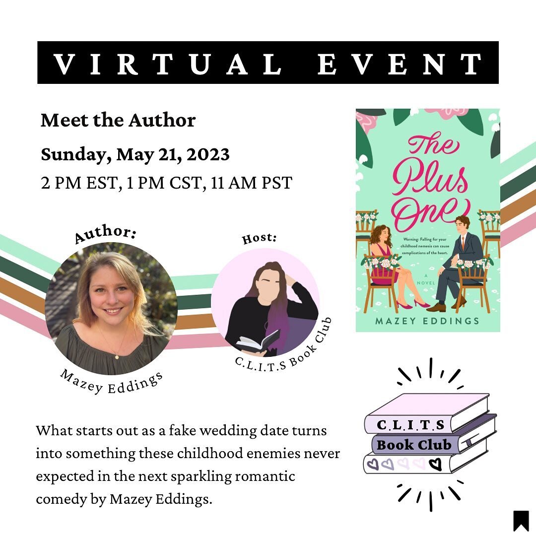 Live Virtual Q&amp;A for The Plus One 💚 #smpinfluencers 

For our next Buddy Read, we&rsquo;ll be reading #theplusone by @mazeyeddings 

Swipe for full book description above!

Sign up at the link in bio or at chicklitistheshit.com/events 🤩

Make s