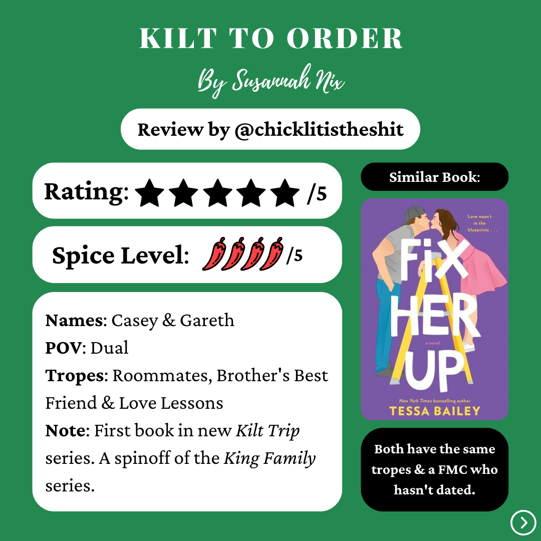Book Stats Page: Kilt to Order