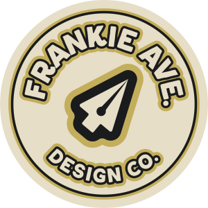 The logo for frankie ave design co