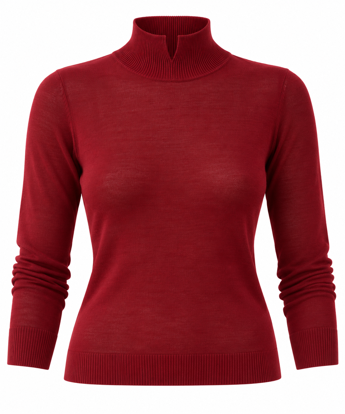 Pop london dark red polo neck jumper invisible mannequin.png