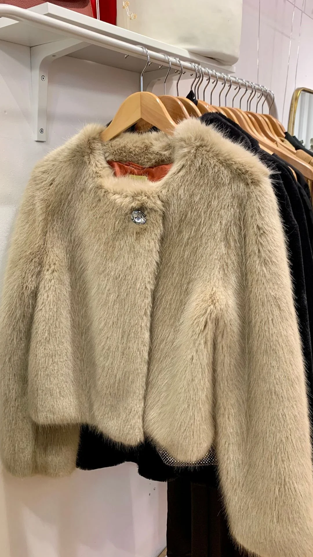 Veste Réversible En Fausse Fourrure Champagne - Taille S - Marque White Stag - Neuf Sans étiquettes