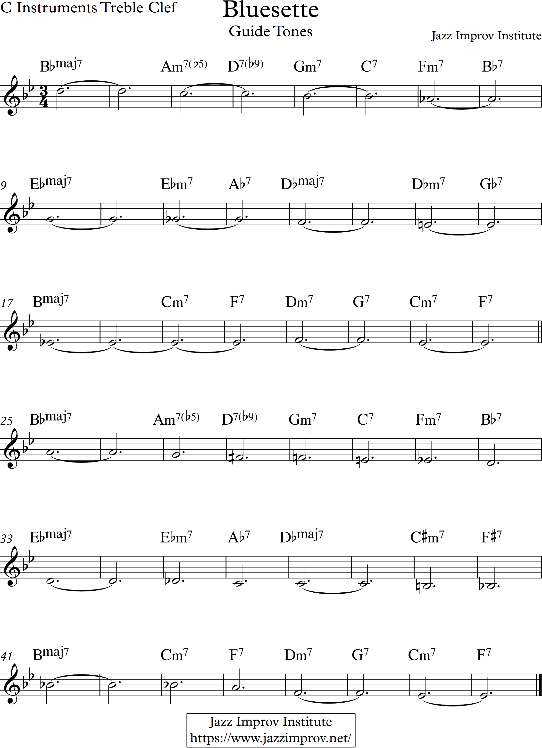 Bluesette Guide Tones: Hearing the Harmony in 3s