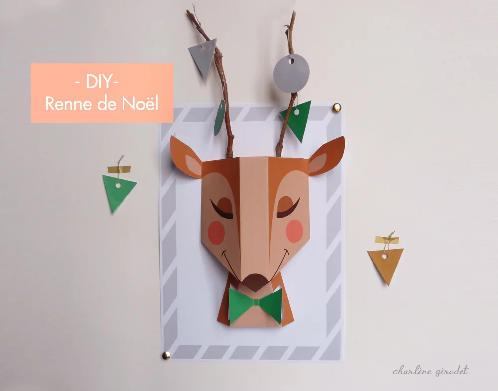 DIY: Un renne de Noël en papier