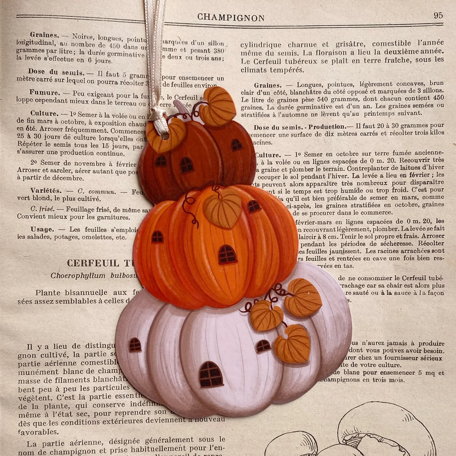 Marque-page Citrouilles