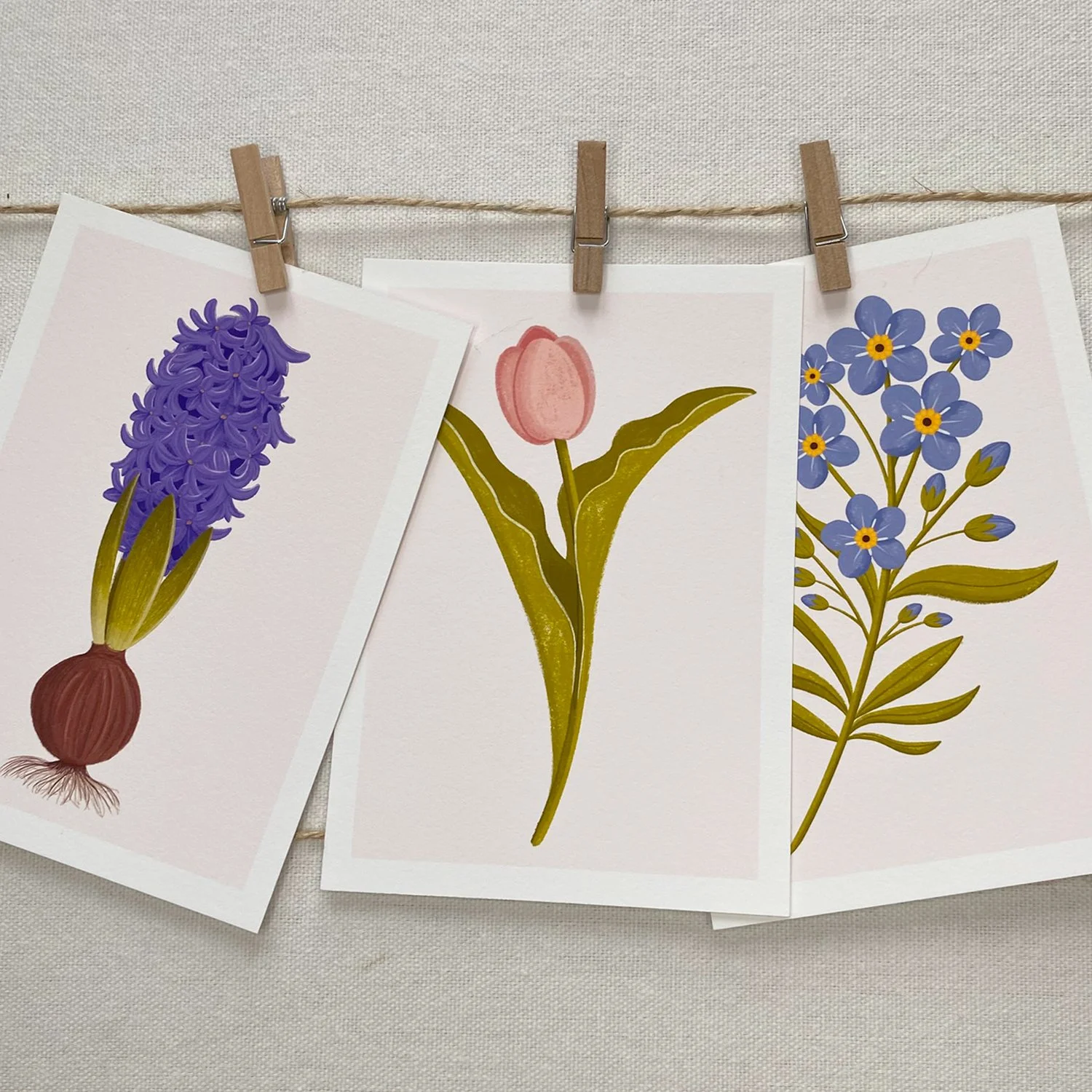 Cartes Trio de fleurs