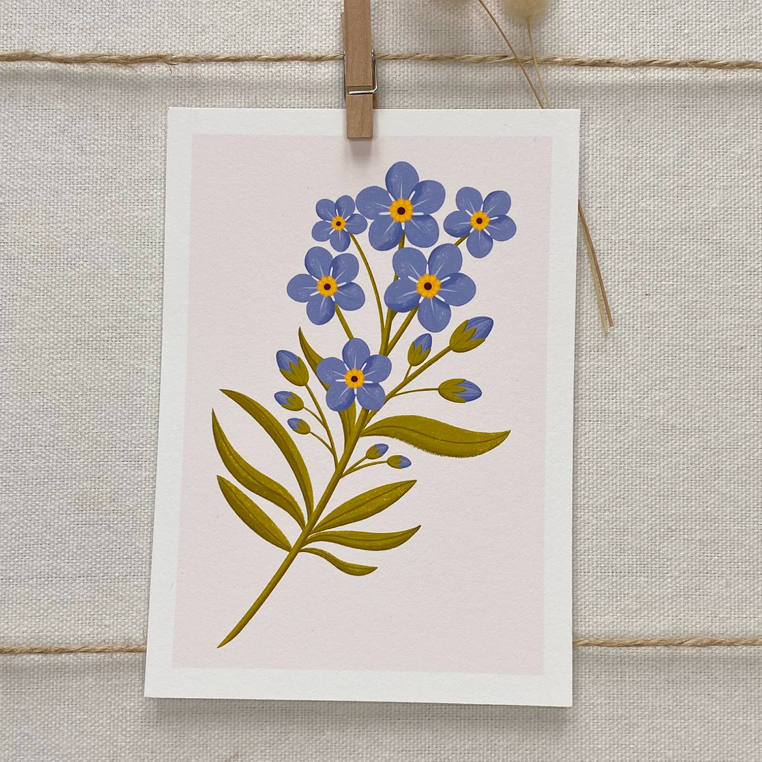 Carte Fleur Myosotis