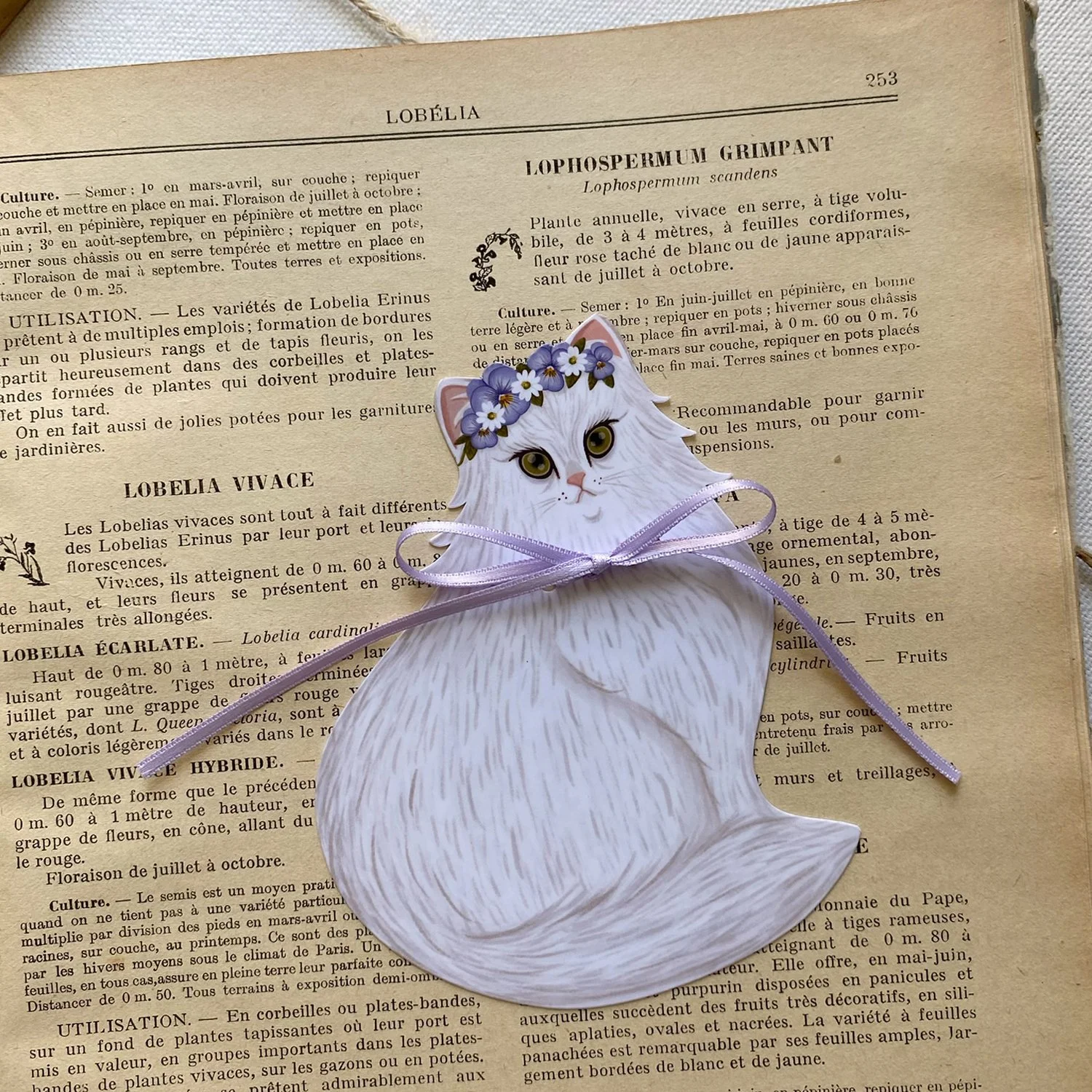 Marque-page - Chat Daisy