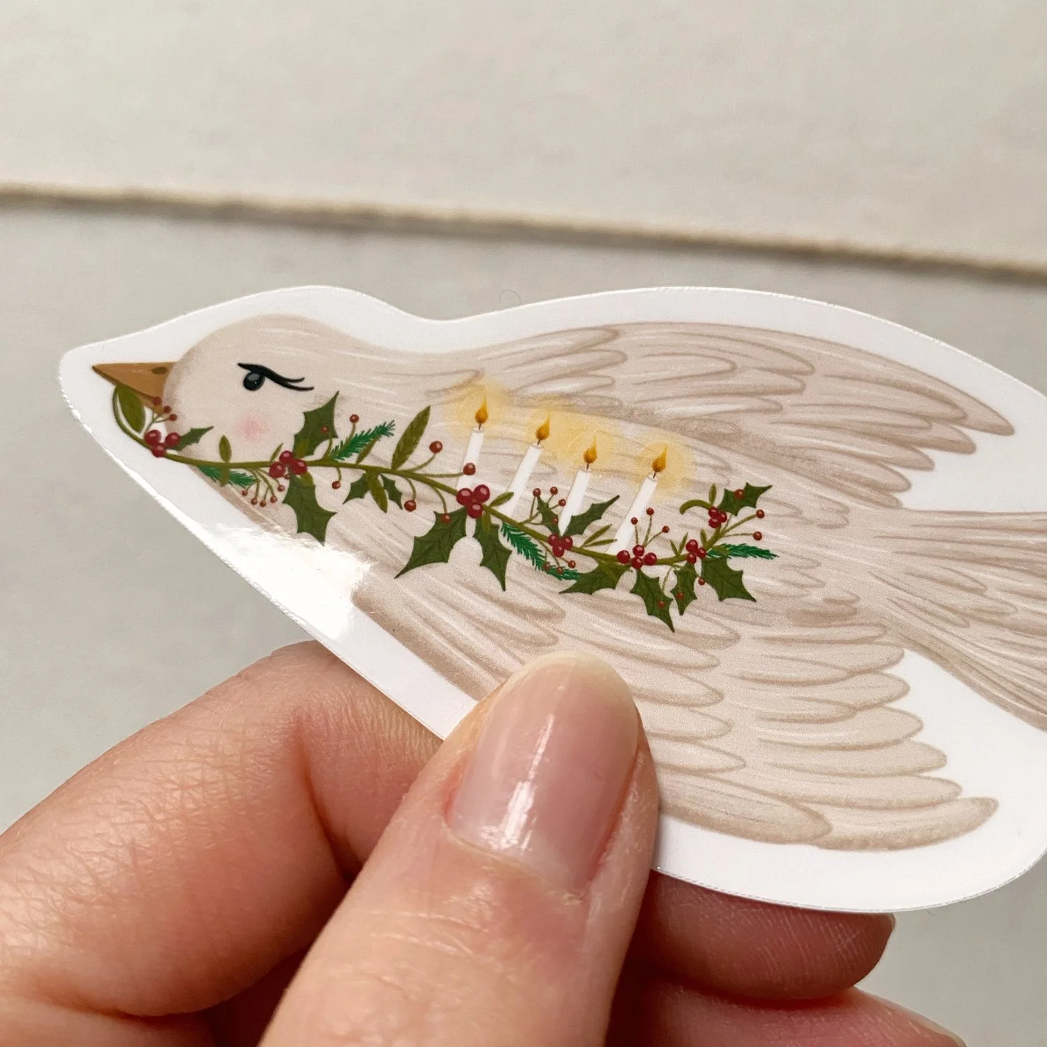 Sticker - Oiseau de Noël