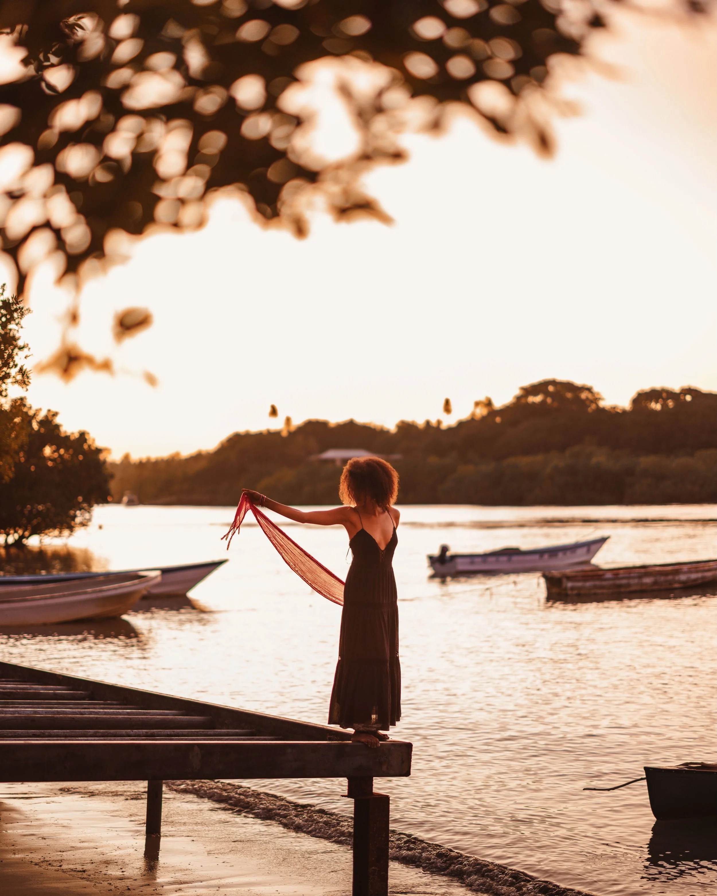 Tides &amp; Twilight at Fisherman Creek

The sun dips low, casting an amber, cinematic glow across the gentle waters of Fisherman Creek. In this fleeting space between day and dusk, the world slows down to catch its breath. The rich, golden light ble